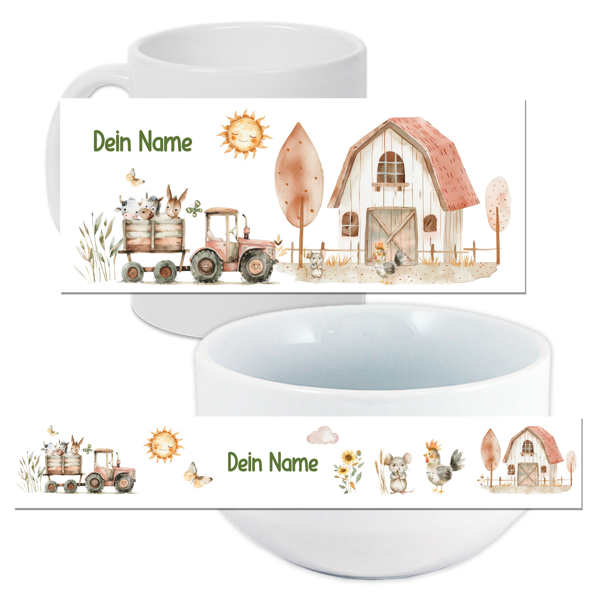 Frühstücksset Bauernhoftiere