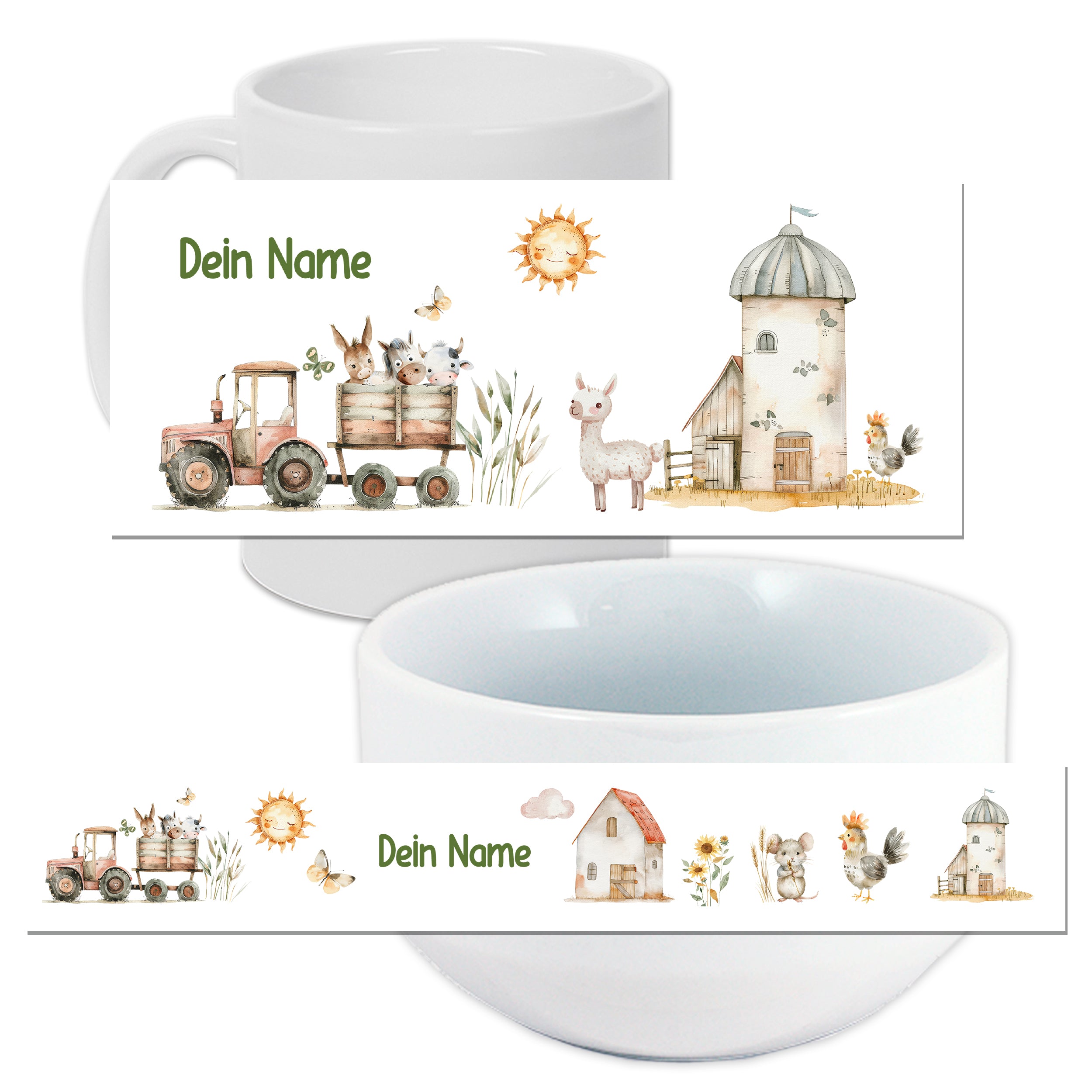 Frühstücksset mit Bauernhoftieren