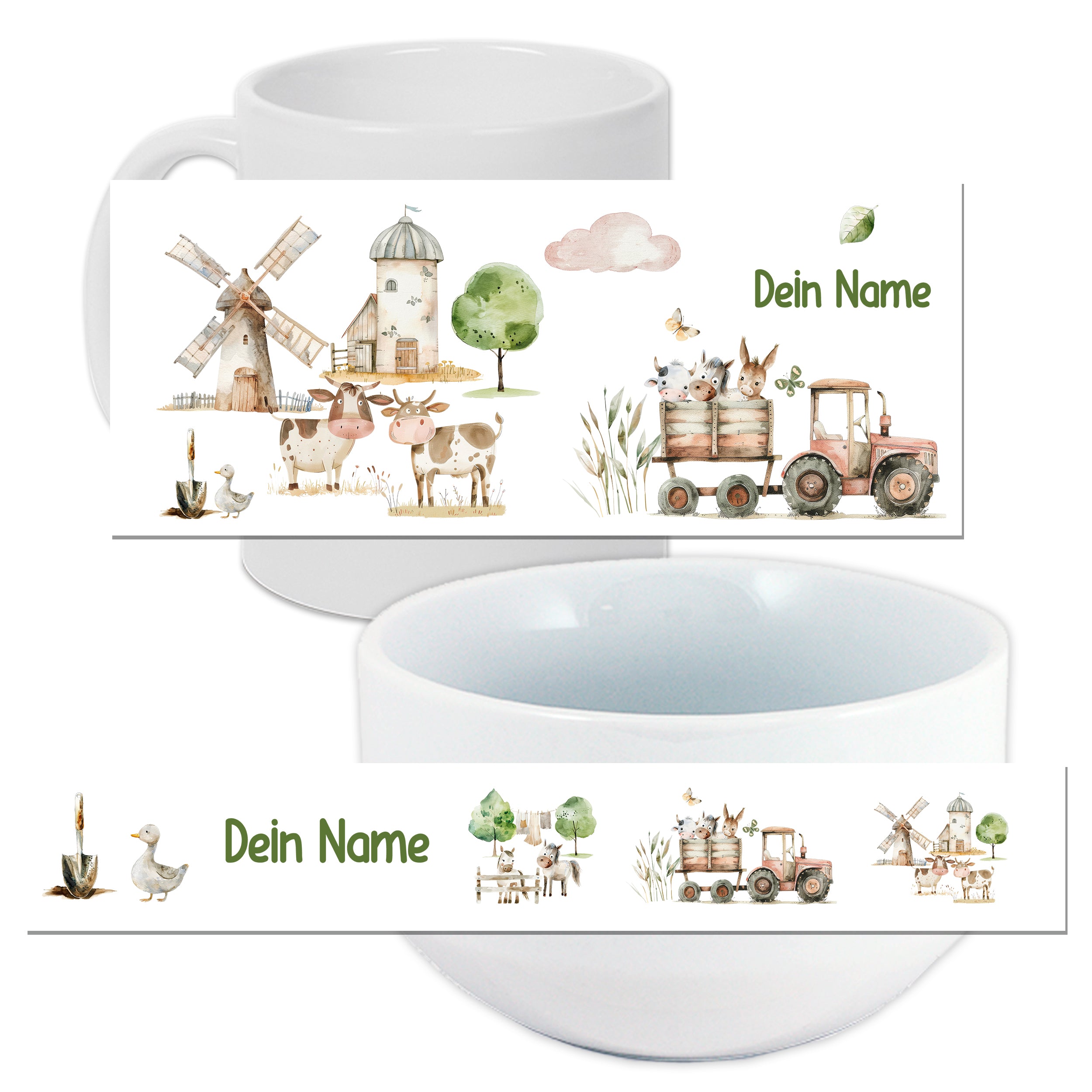 Frühstücksset Bauernhoftiere