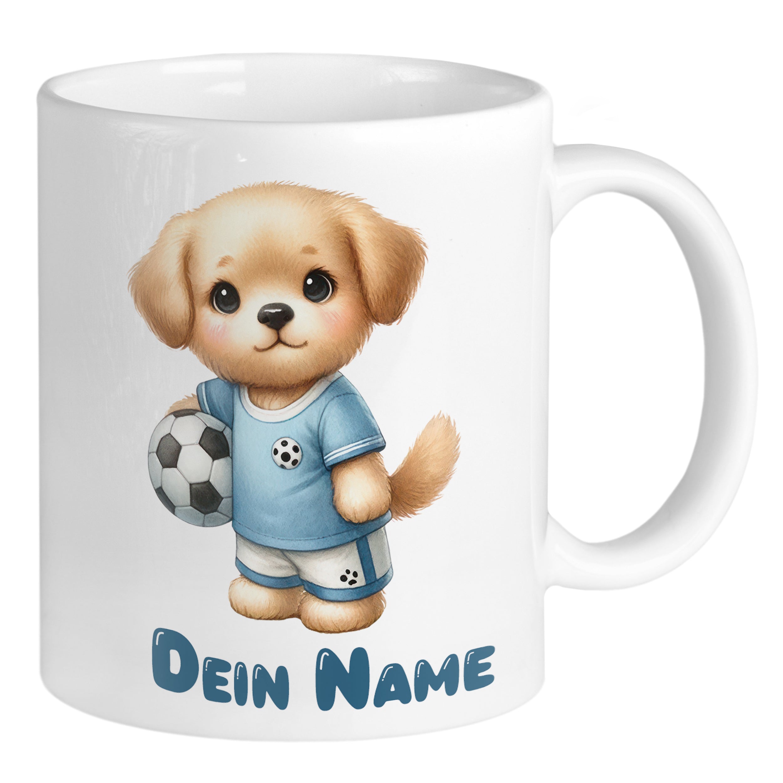 Tasse Hund mit Fußball