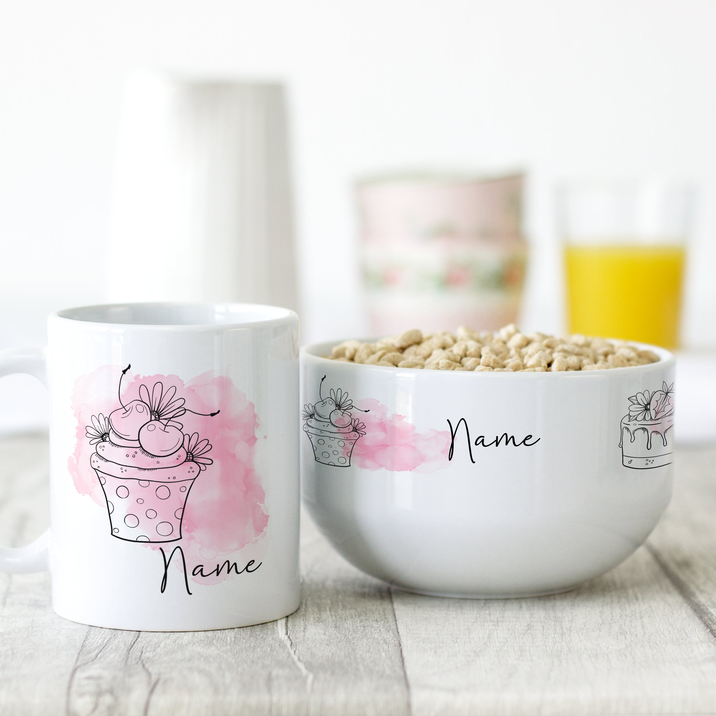 Set Müslischale mit Tasse - Küchlein