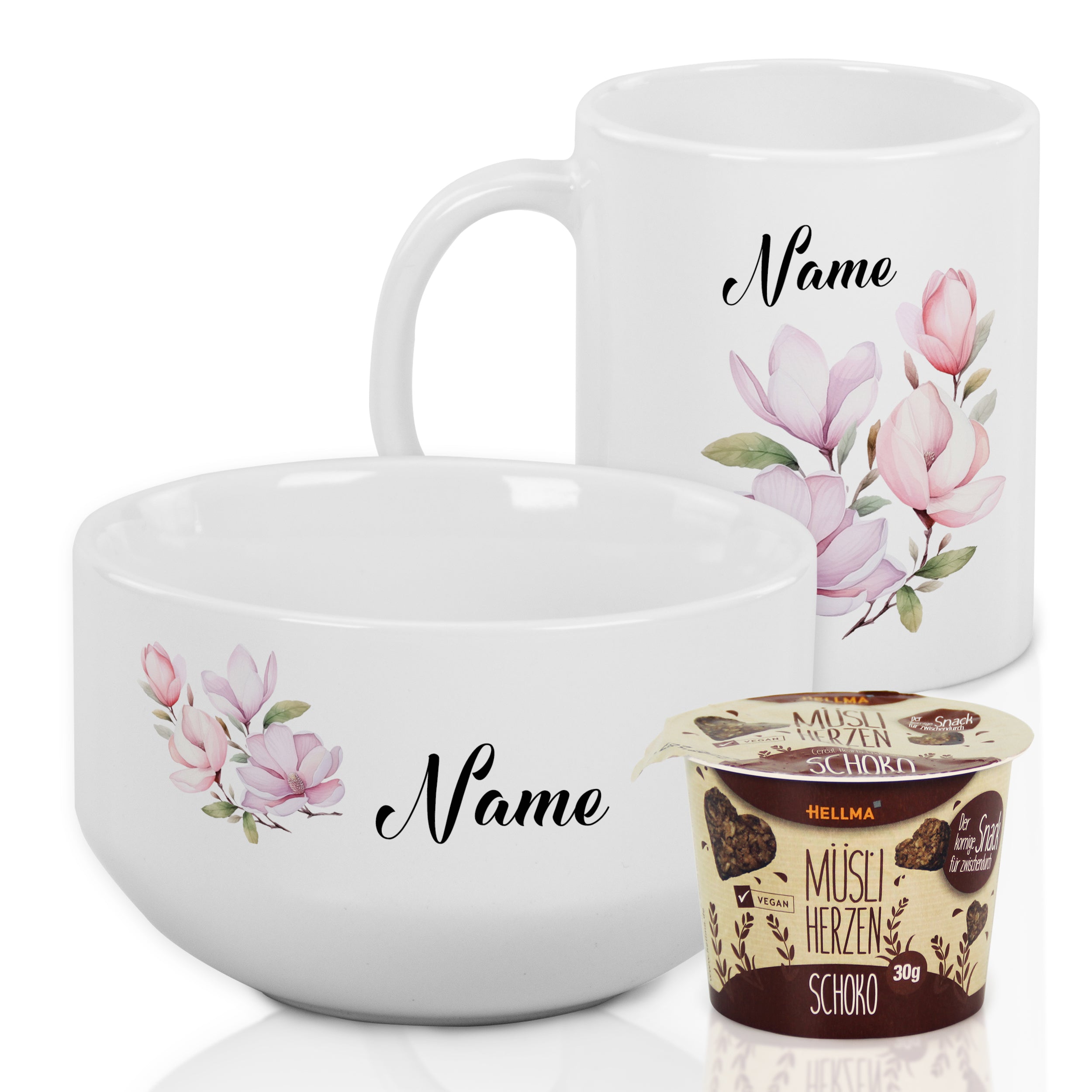 Set Müslischale mit Tasse - Magnolia