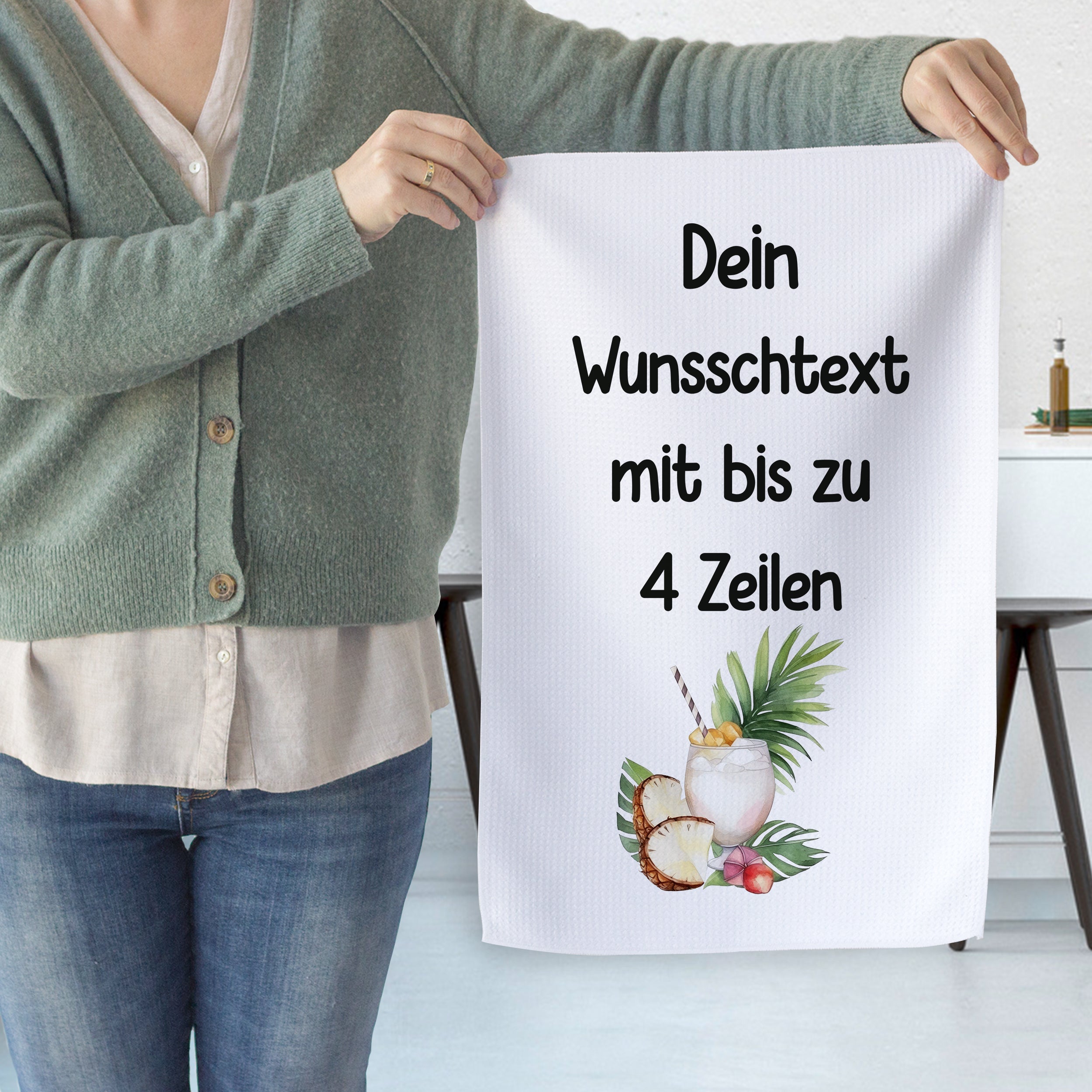 Geschirrtuch mit Wunschtext