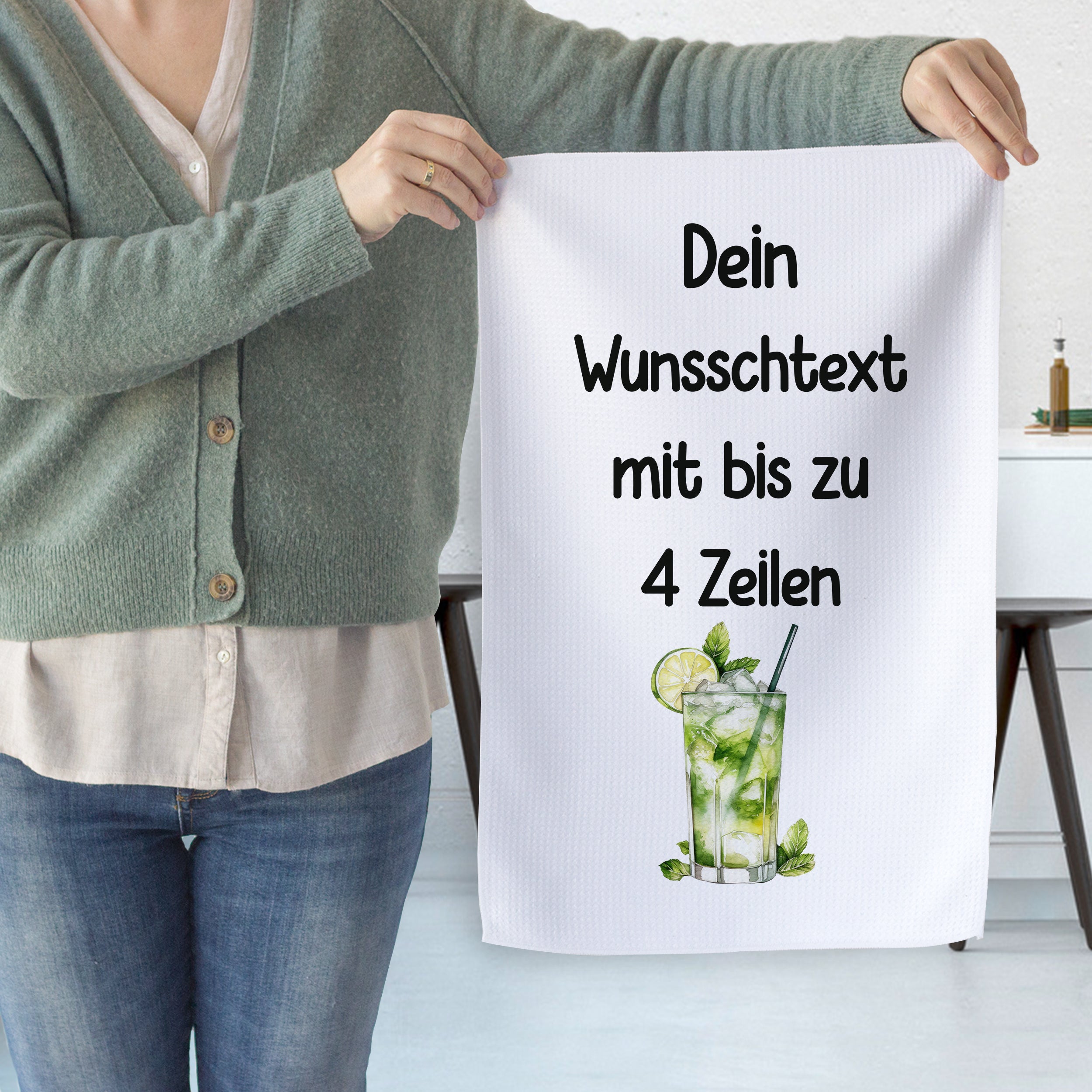 Geschirrtuch Mojito mit Wunschtext