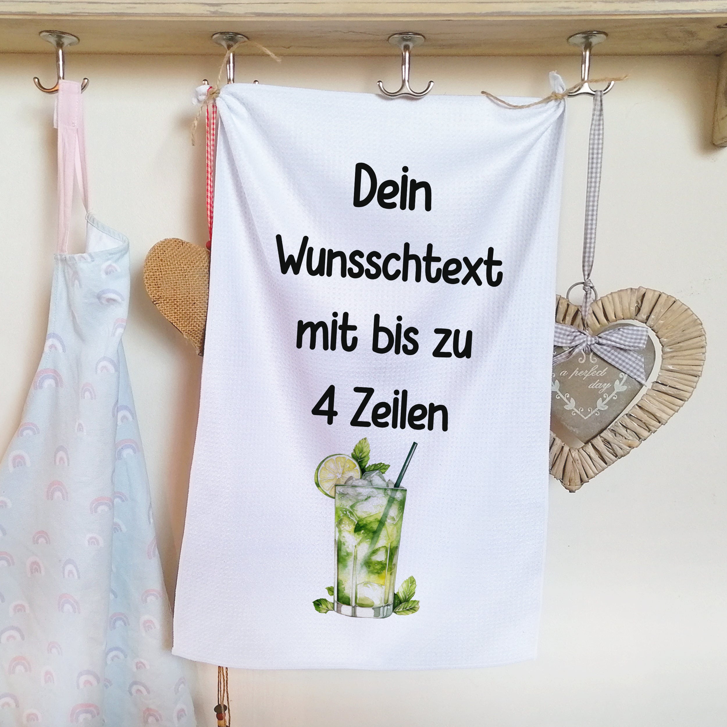 Geschirrtuch Mojito mit Wunschtext