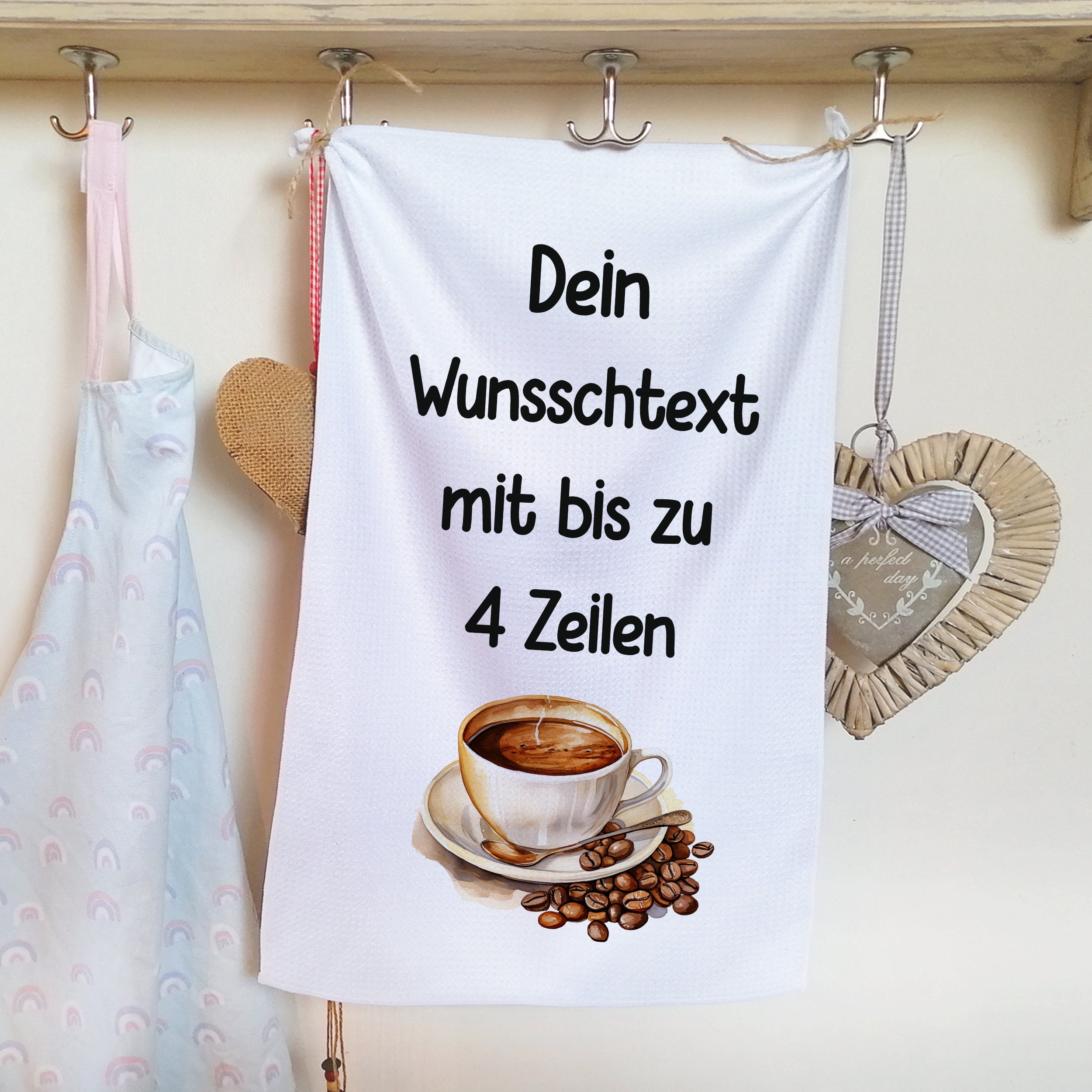 Geschirrtuch mit Kaffeetasse