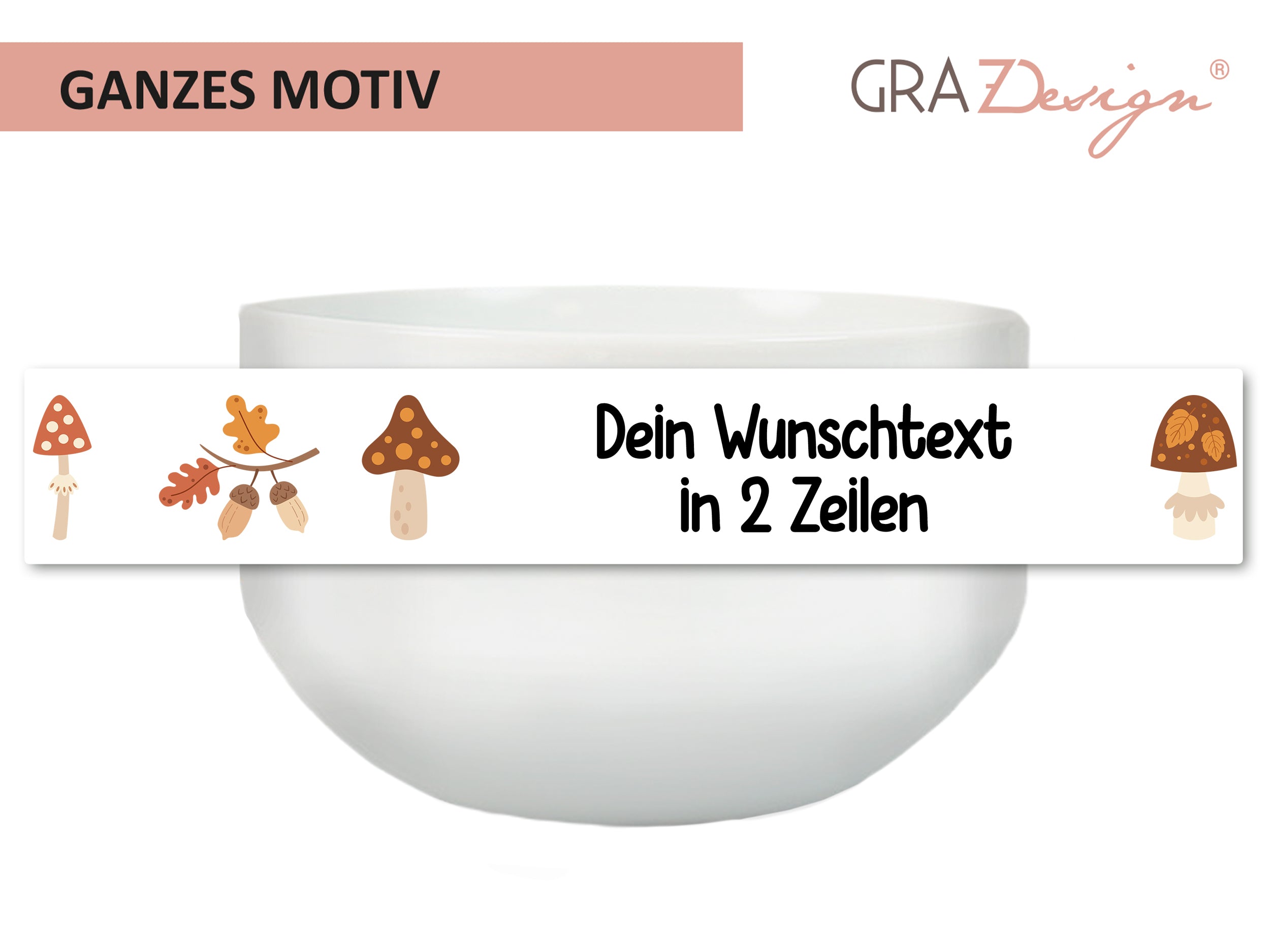 Müslischale mit Name oder Text selbst gestalten