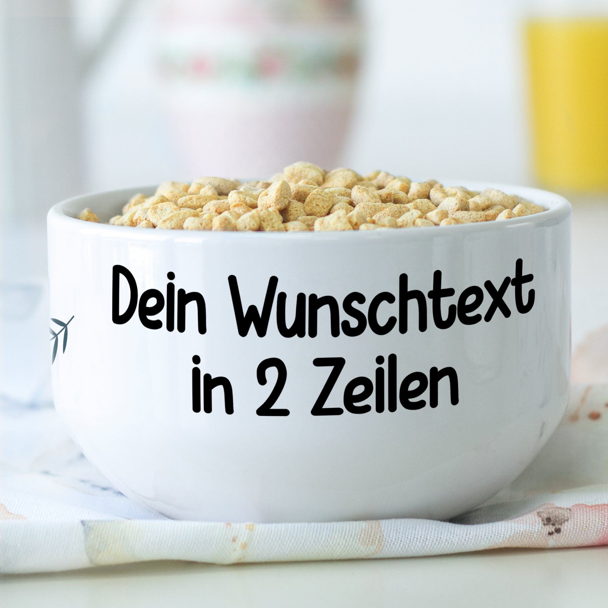 Müslischale mit Name oder Text selbst gestalten