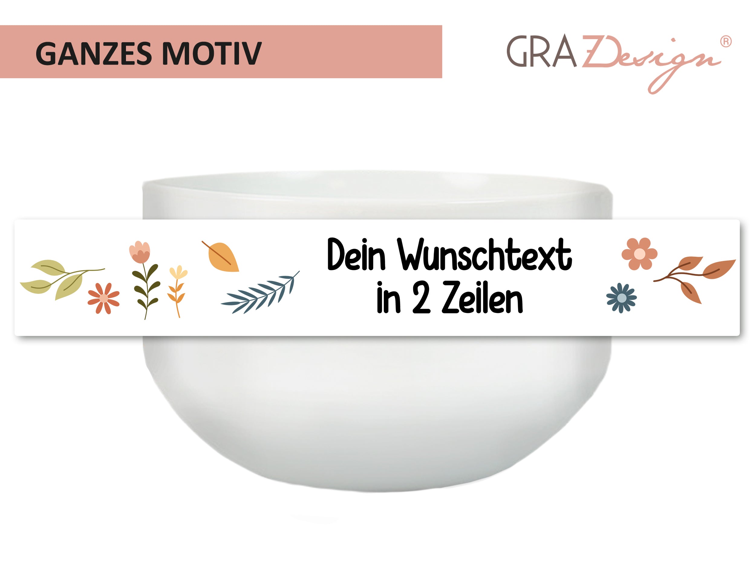 Müslischale mit Name oder Text selbst gestalten