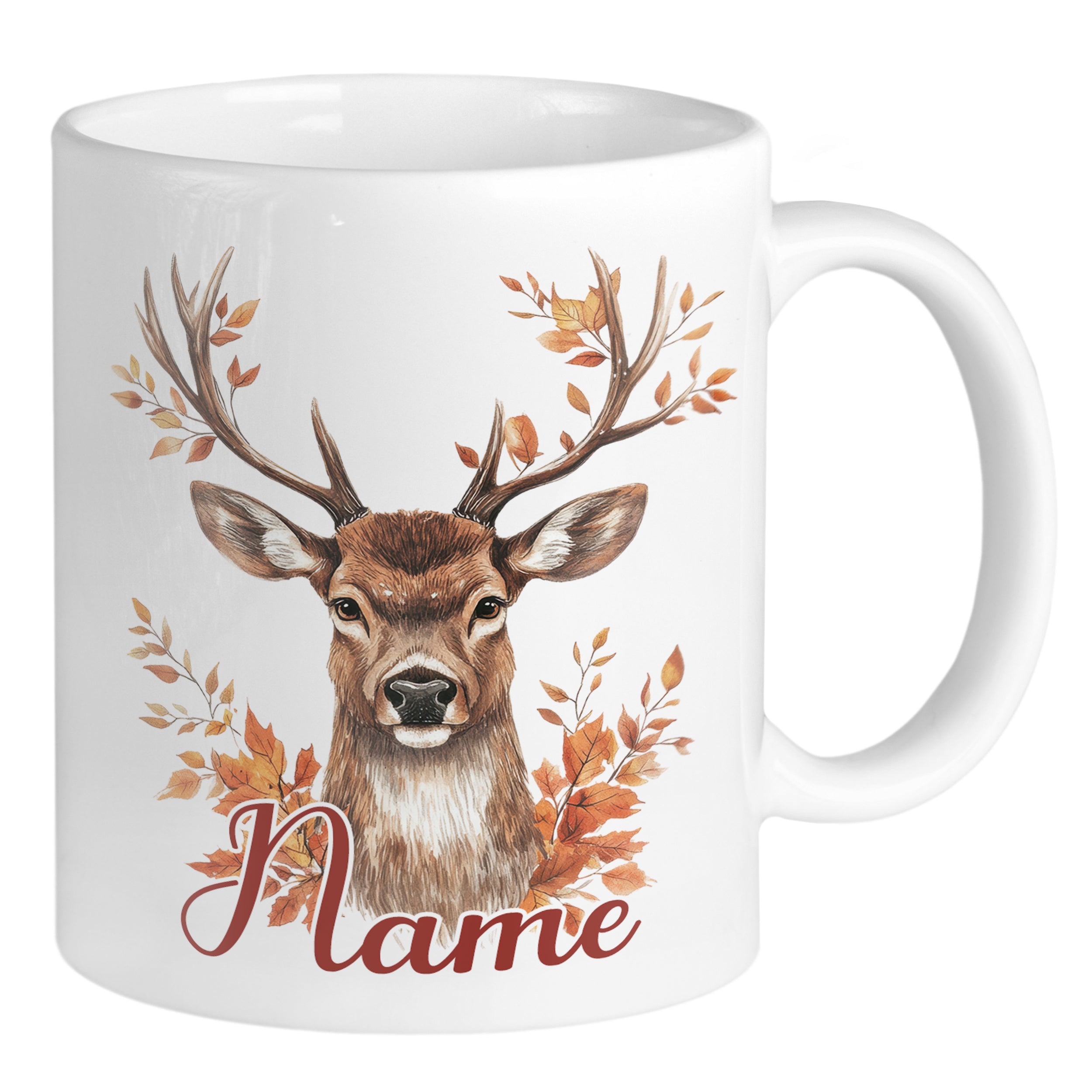 Tasse Hirsch im Herbst