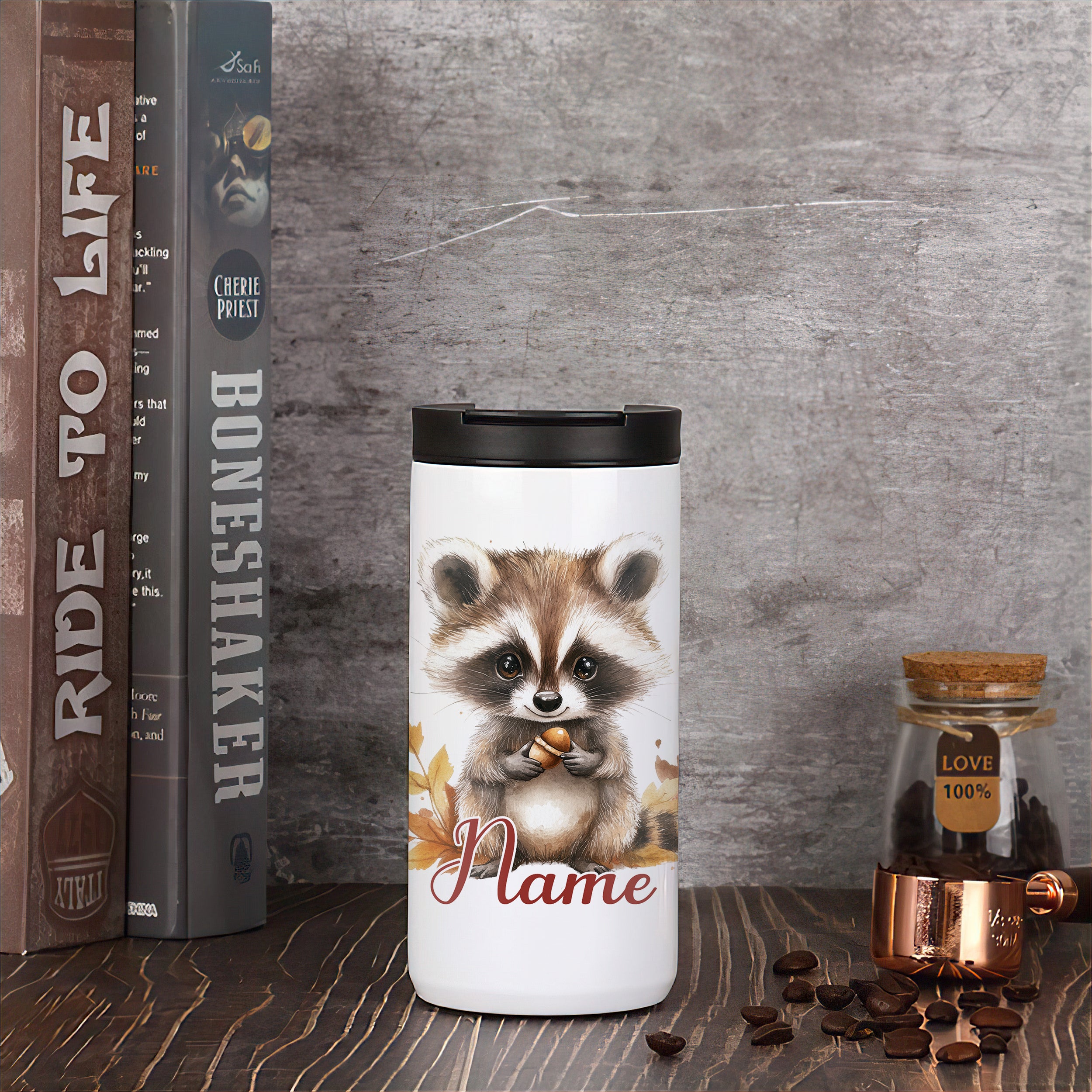 Kaffeebecher Waschbär