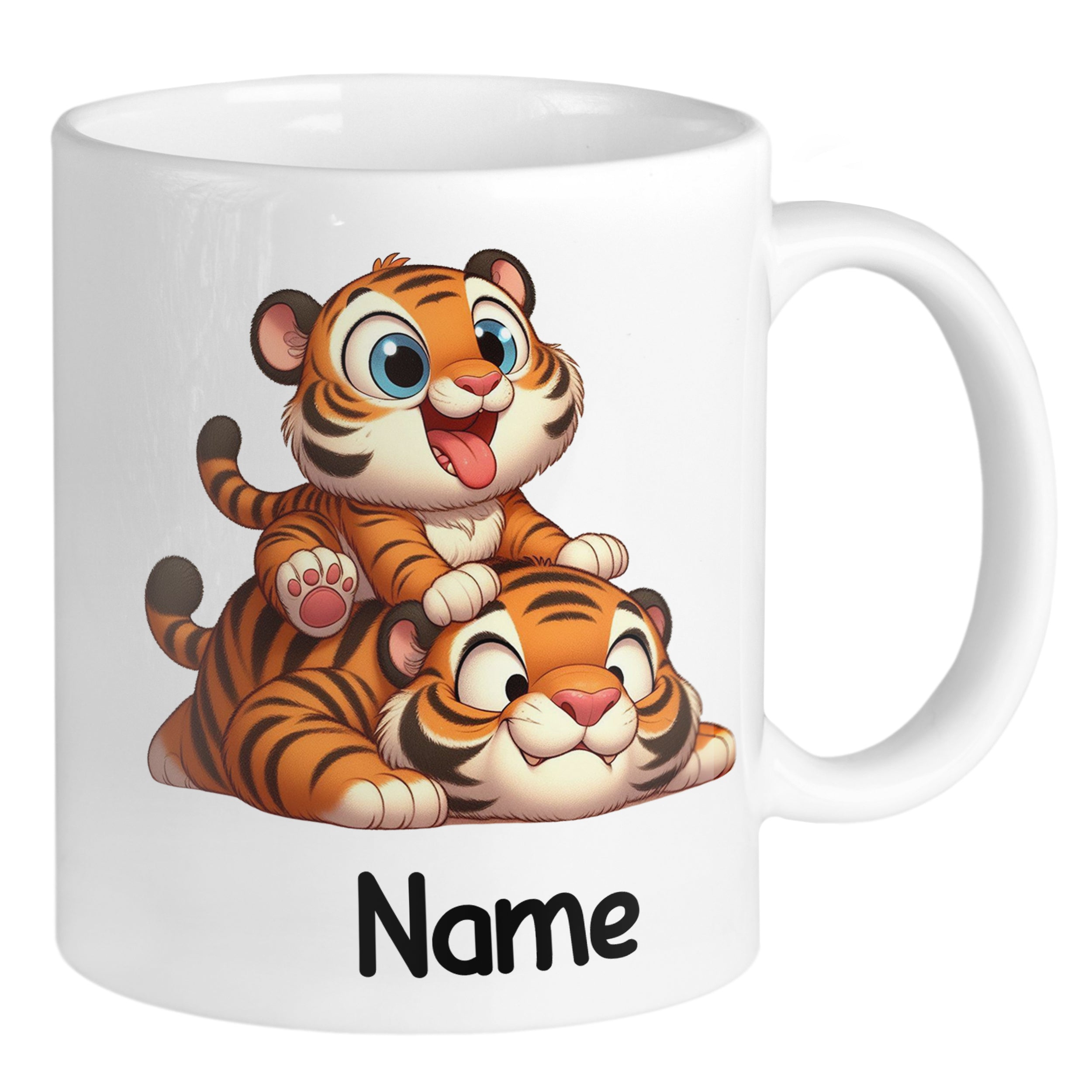 Tasse mit süßen Tigern