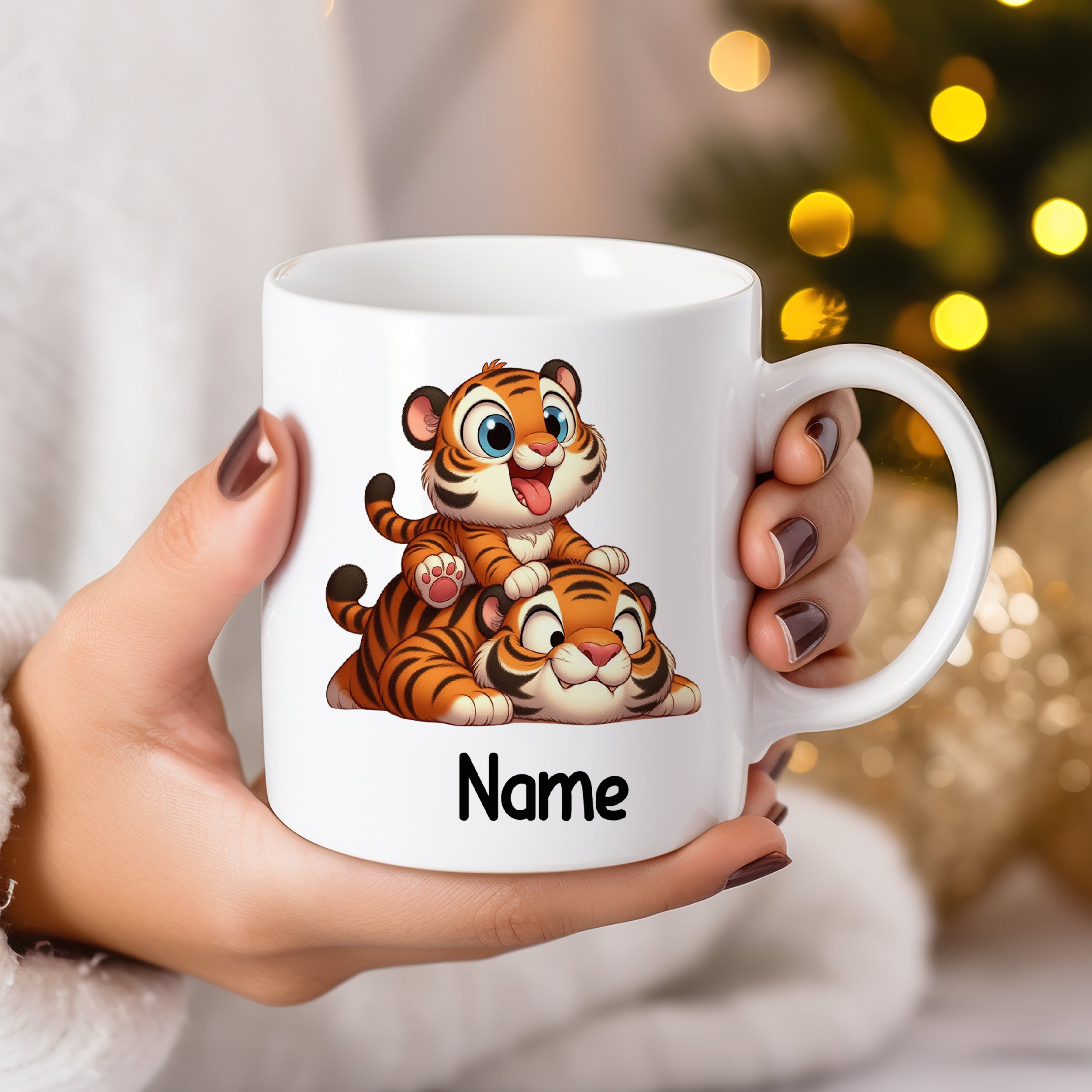 Tasse mit süßen Tigern