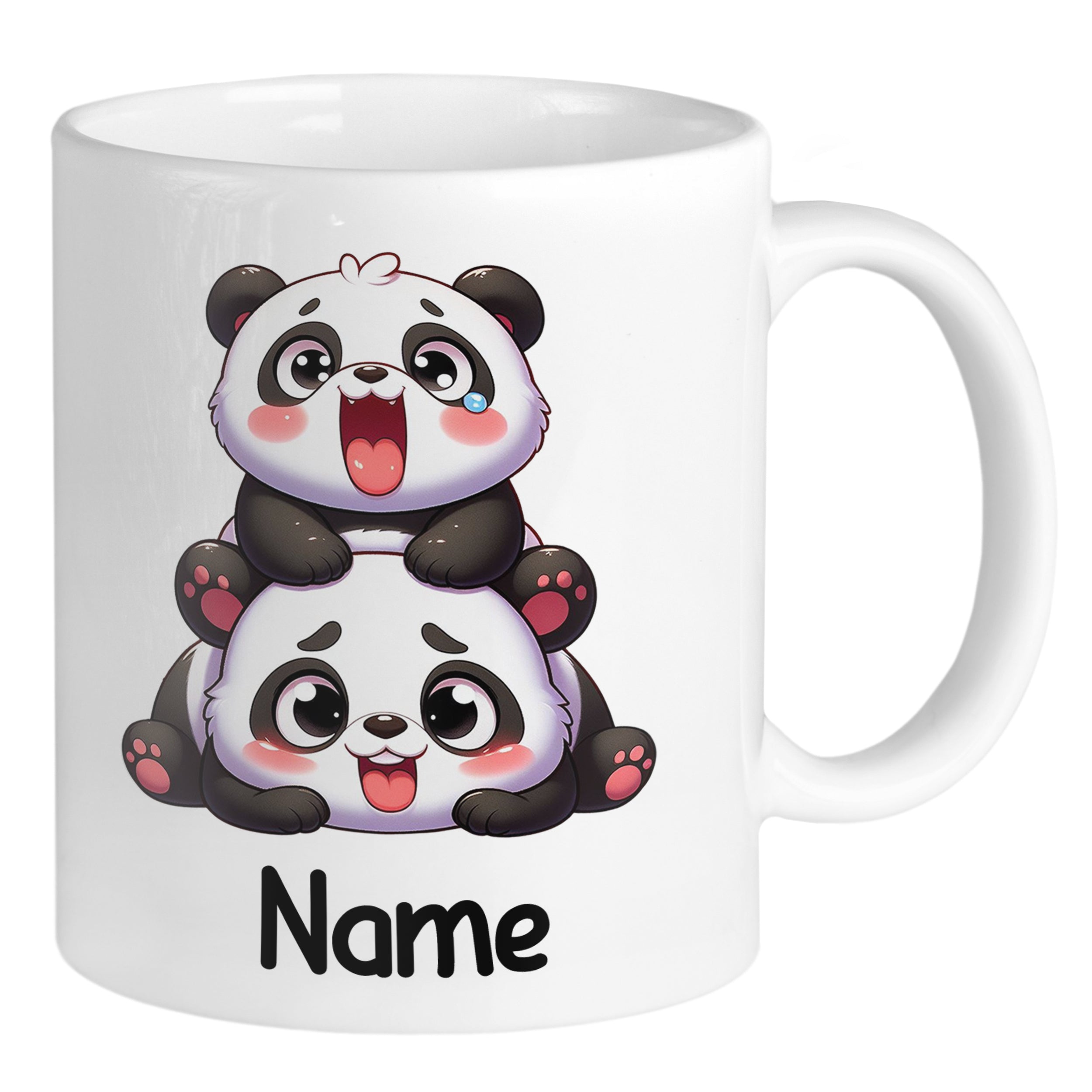 Tasse mit süßen Pandas