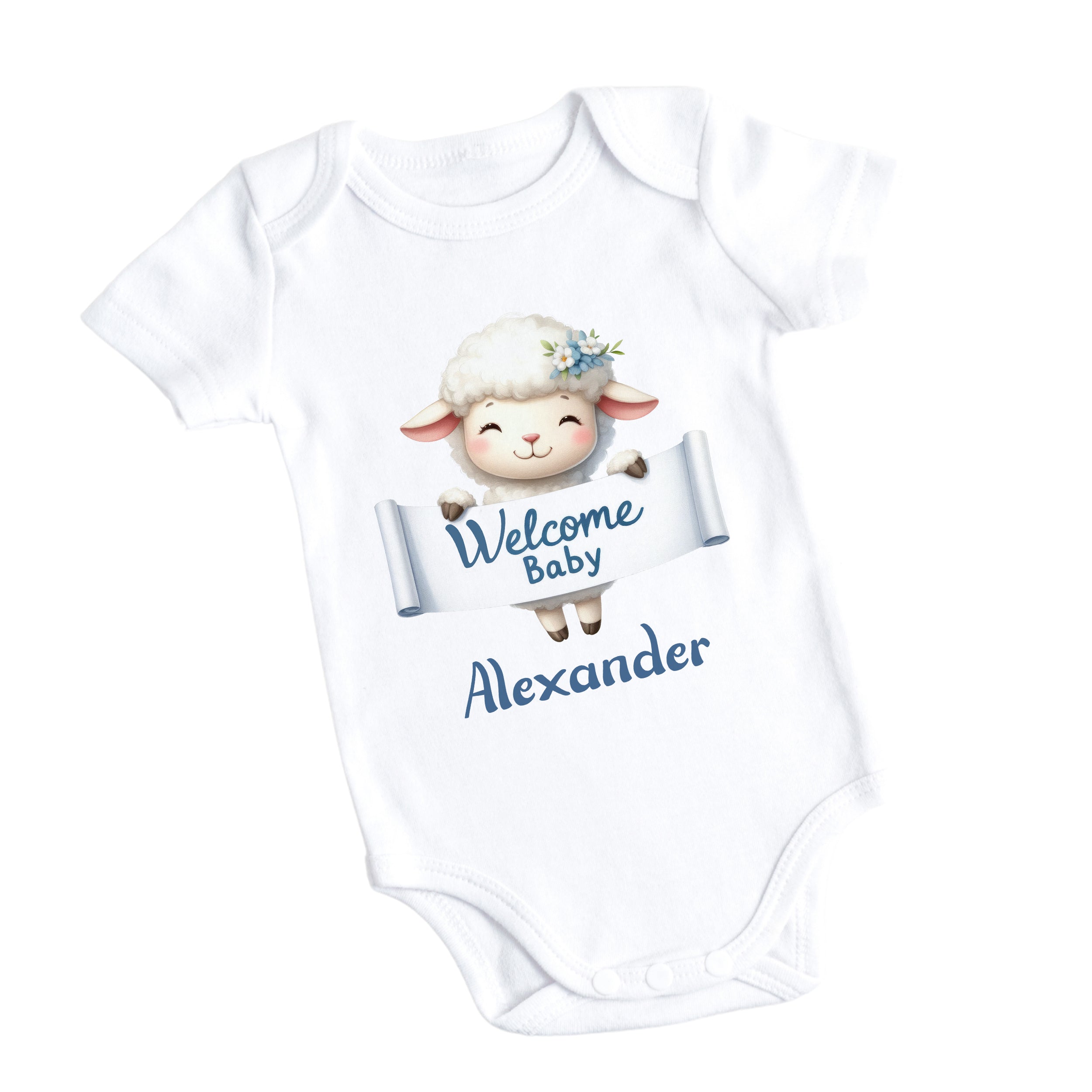 Babybody Schaf - Willkommen in der Welt, kleiner Alexander!