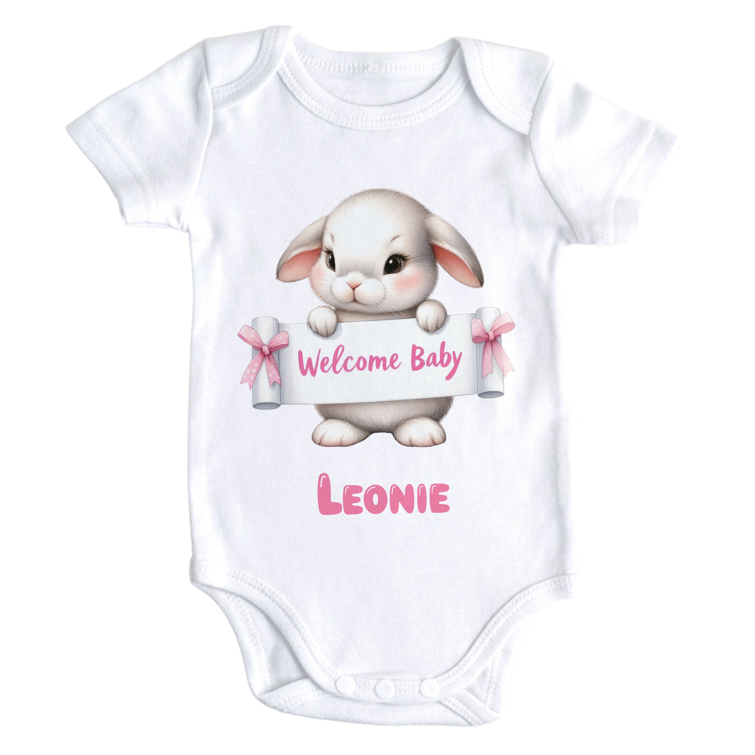 Babybody mit Häschen - Willkommen, kleines Wunder!