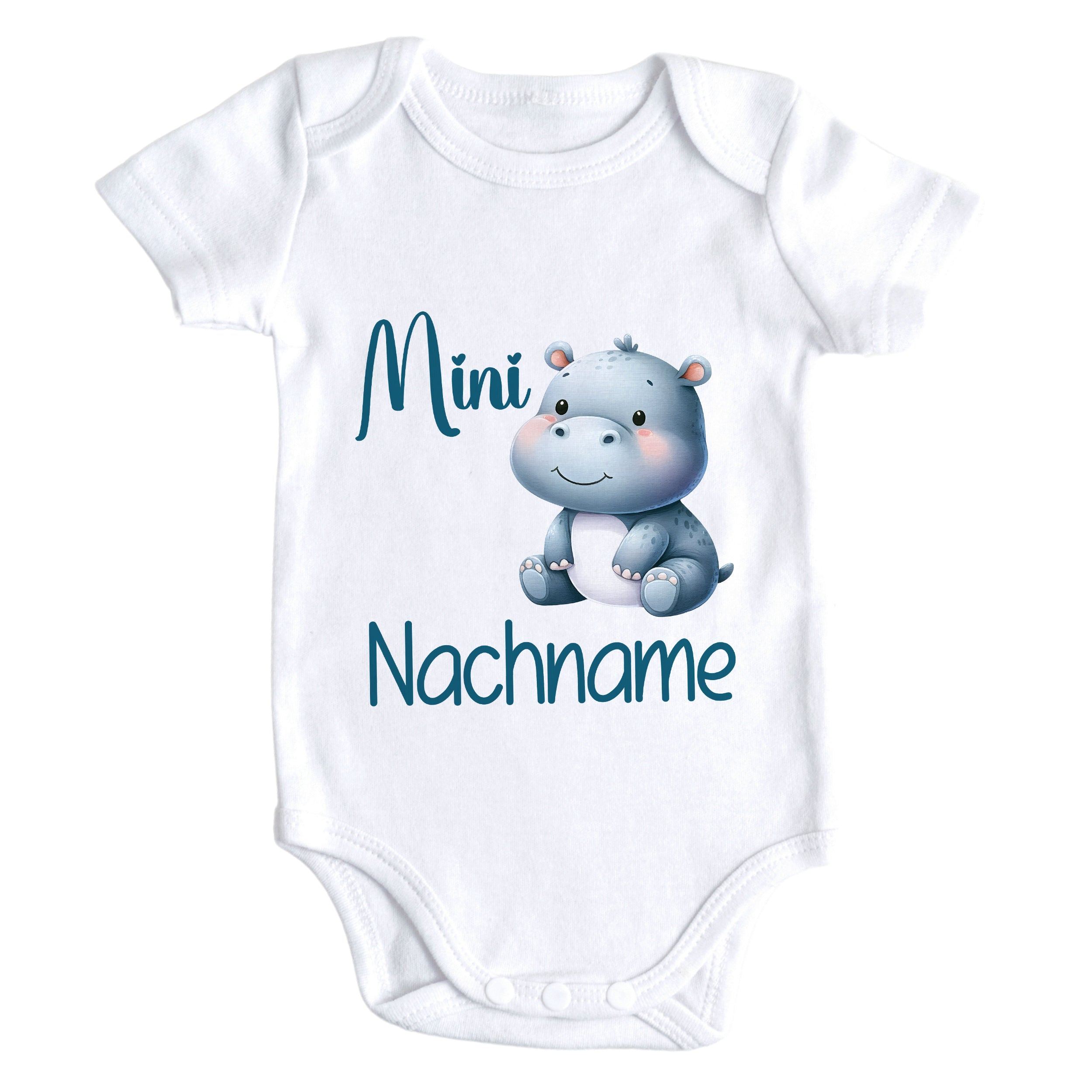 Babybody mit süßem Nilpferd