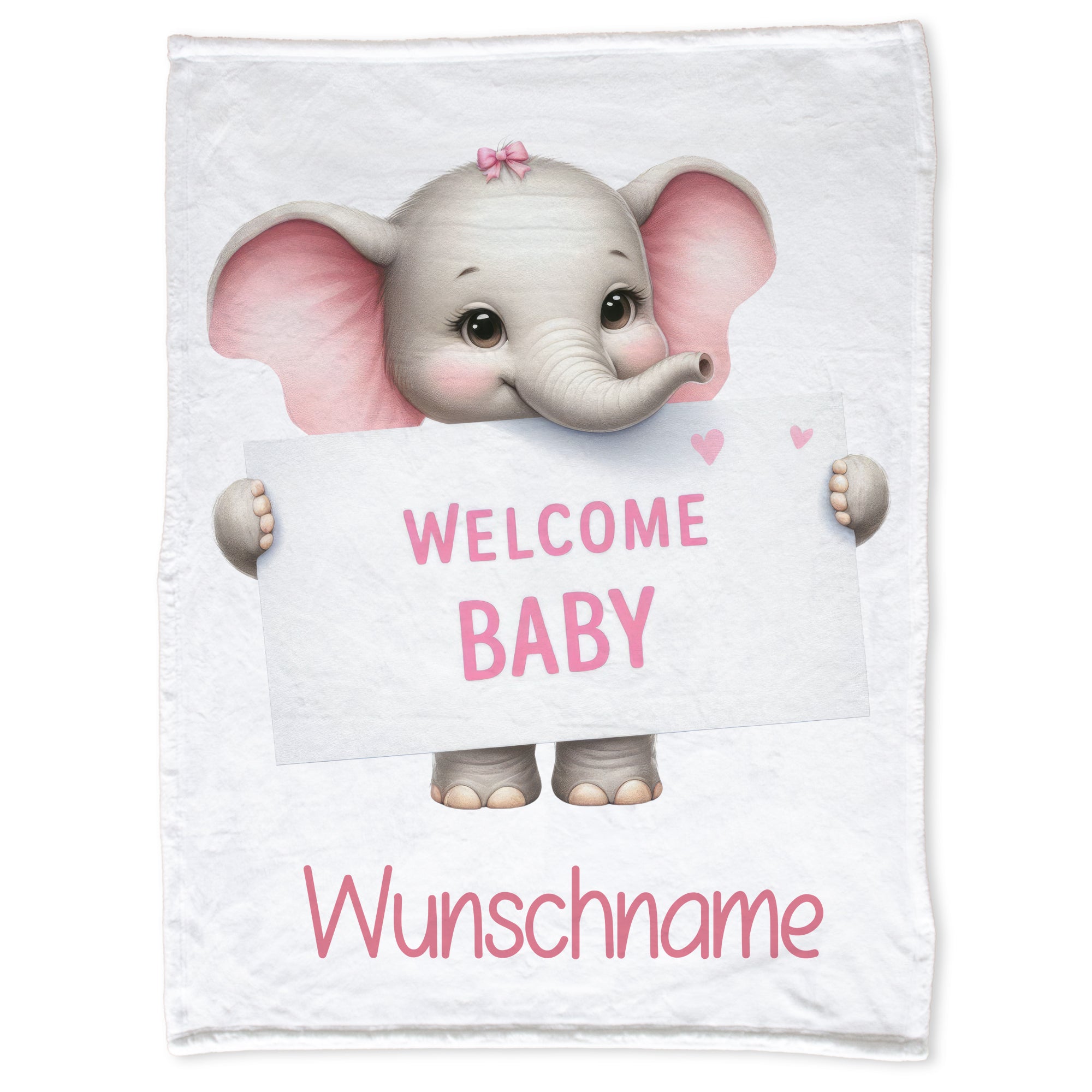 Babydecke Elefant in rosa