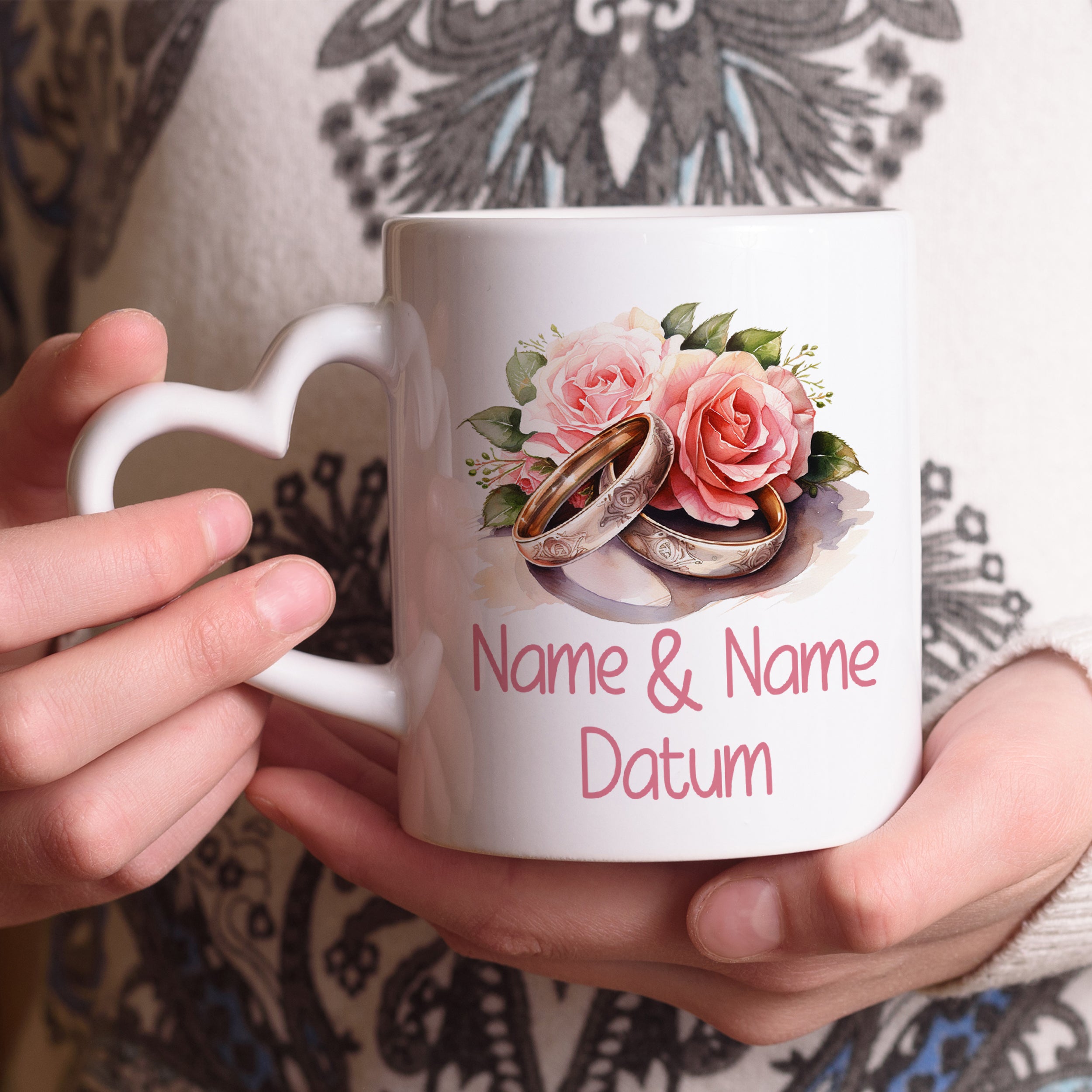 Tassen Set mit Herzhenkel