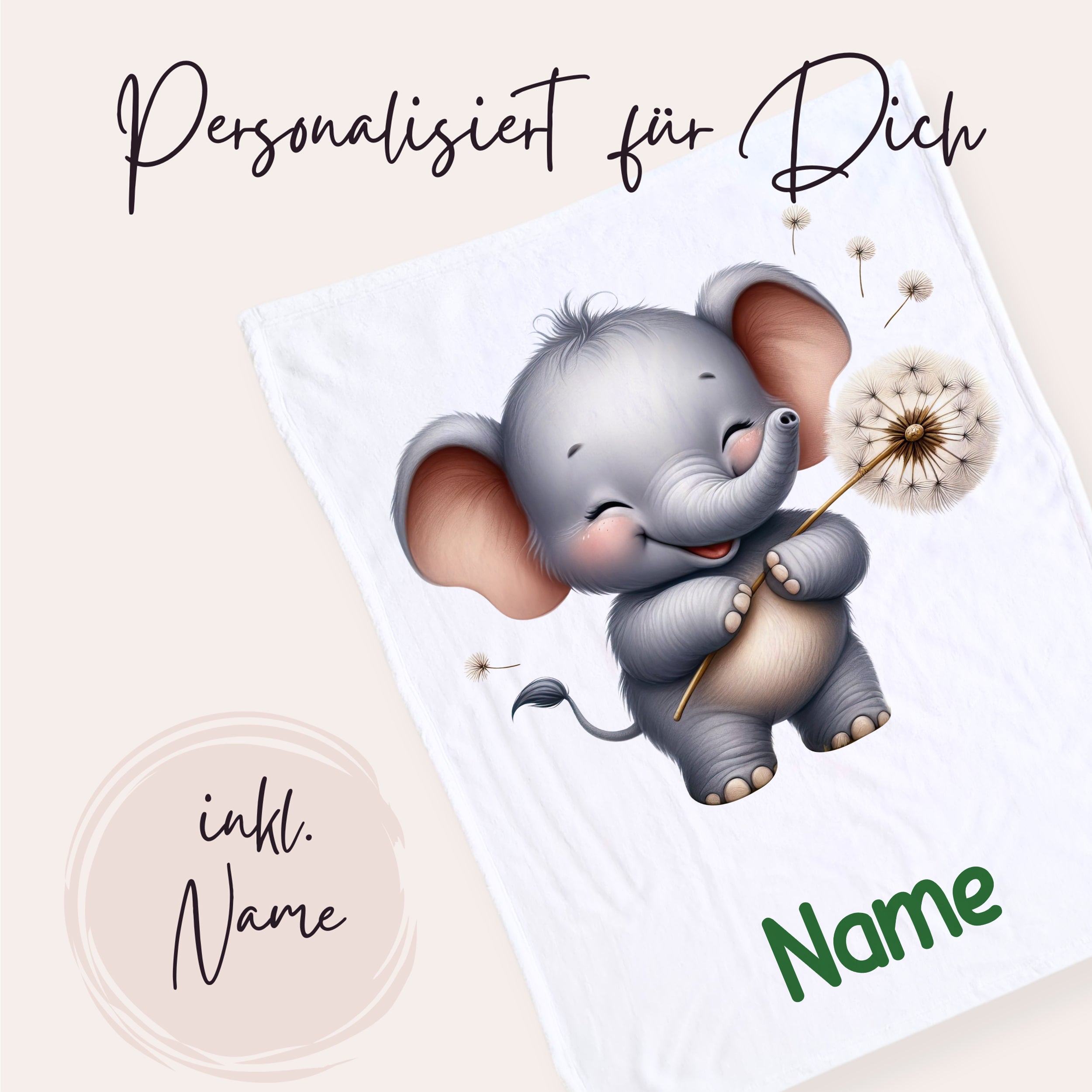 Babydecke mit Elefant