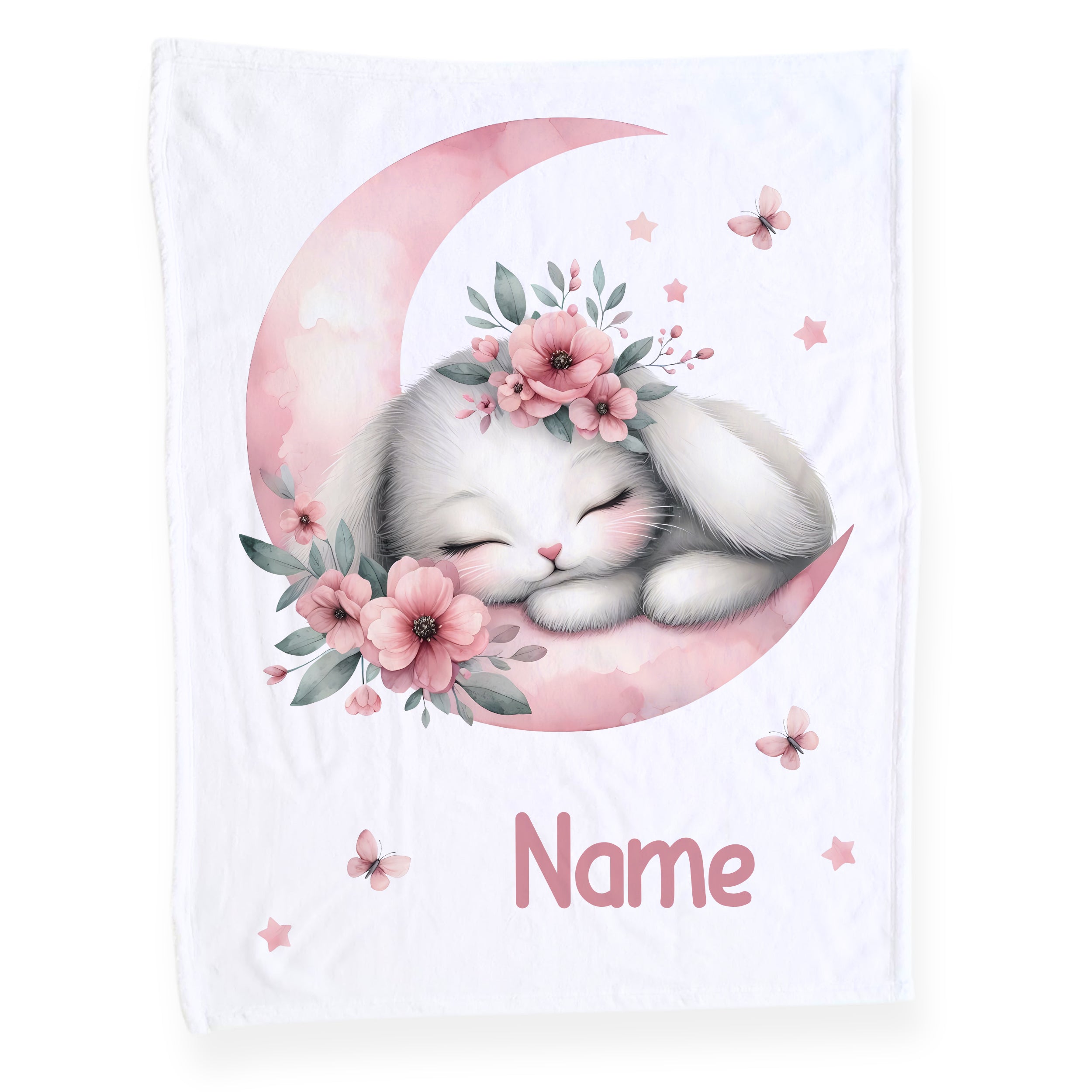 Babydecke mit schlafendem Kaninchen