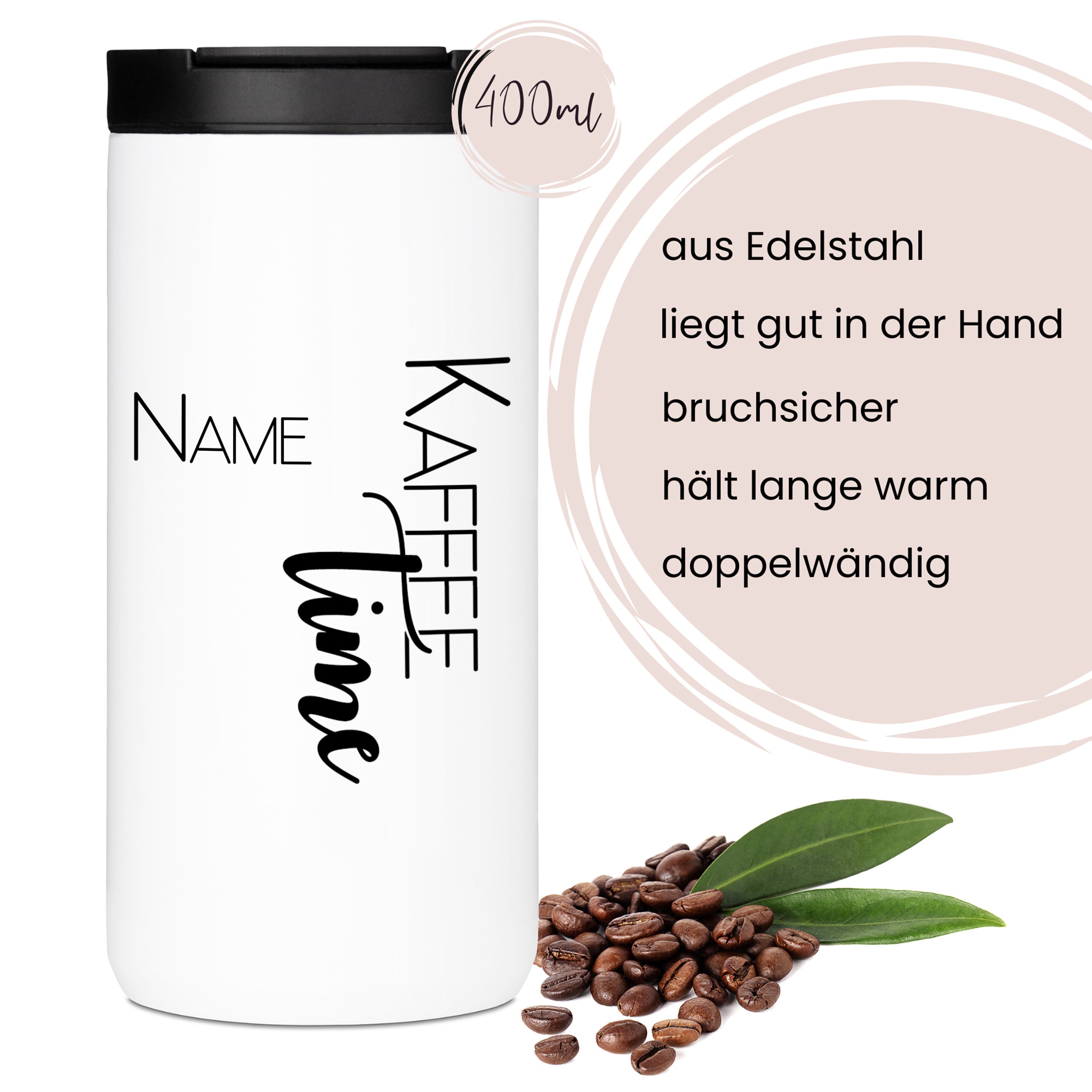 Kaffeebecher mit Notizbuch - Deine kreative Auszeit