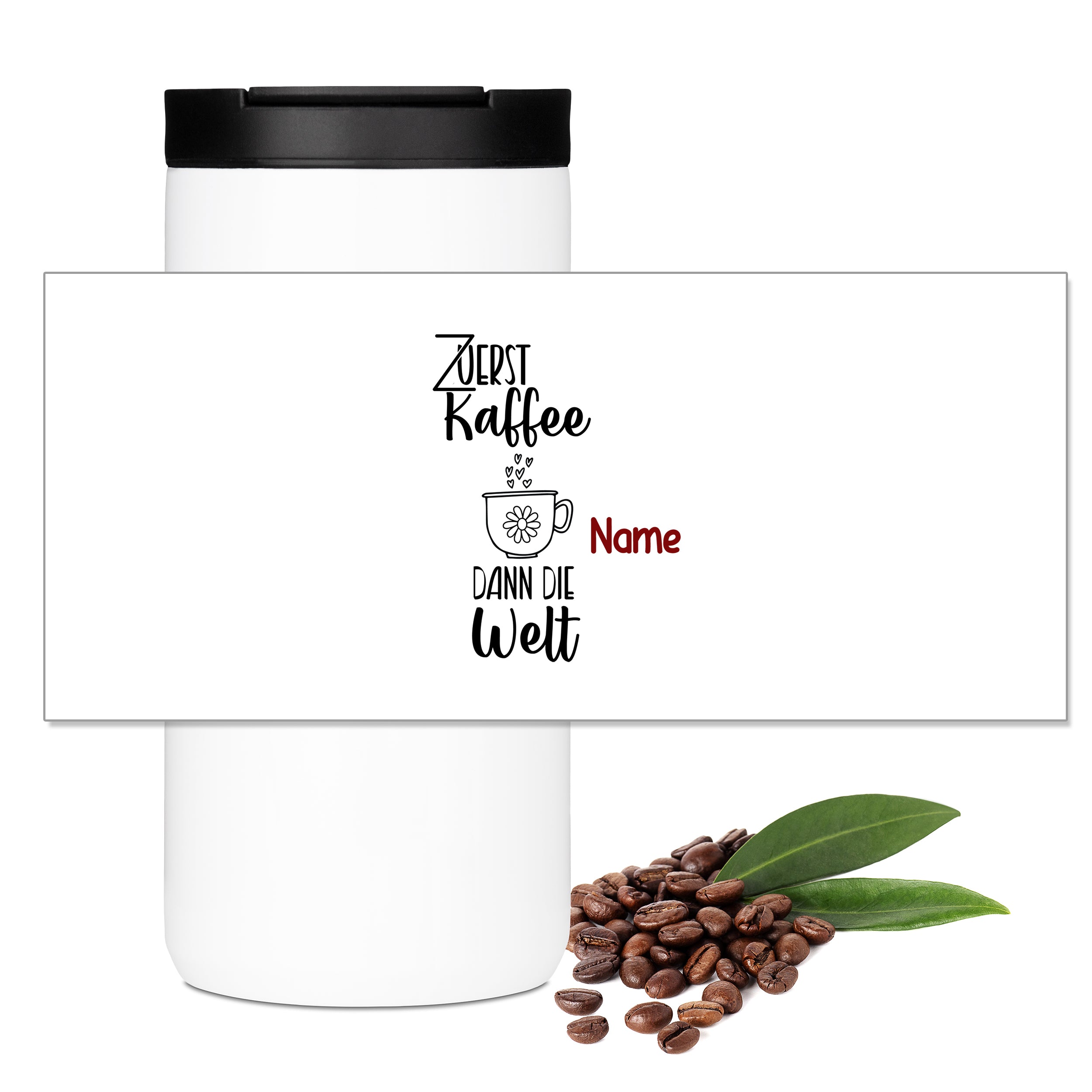 Kaffeebecher Zuerst Kaffee - Dein täglicher Begleiter