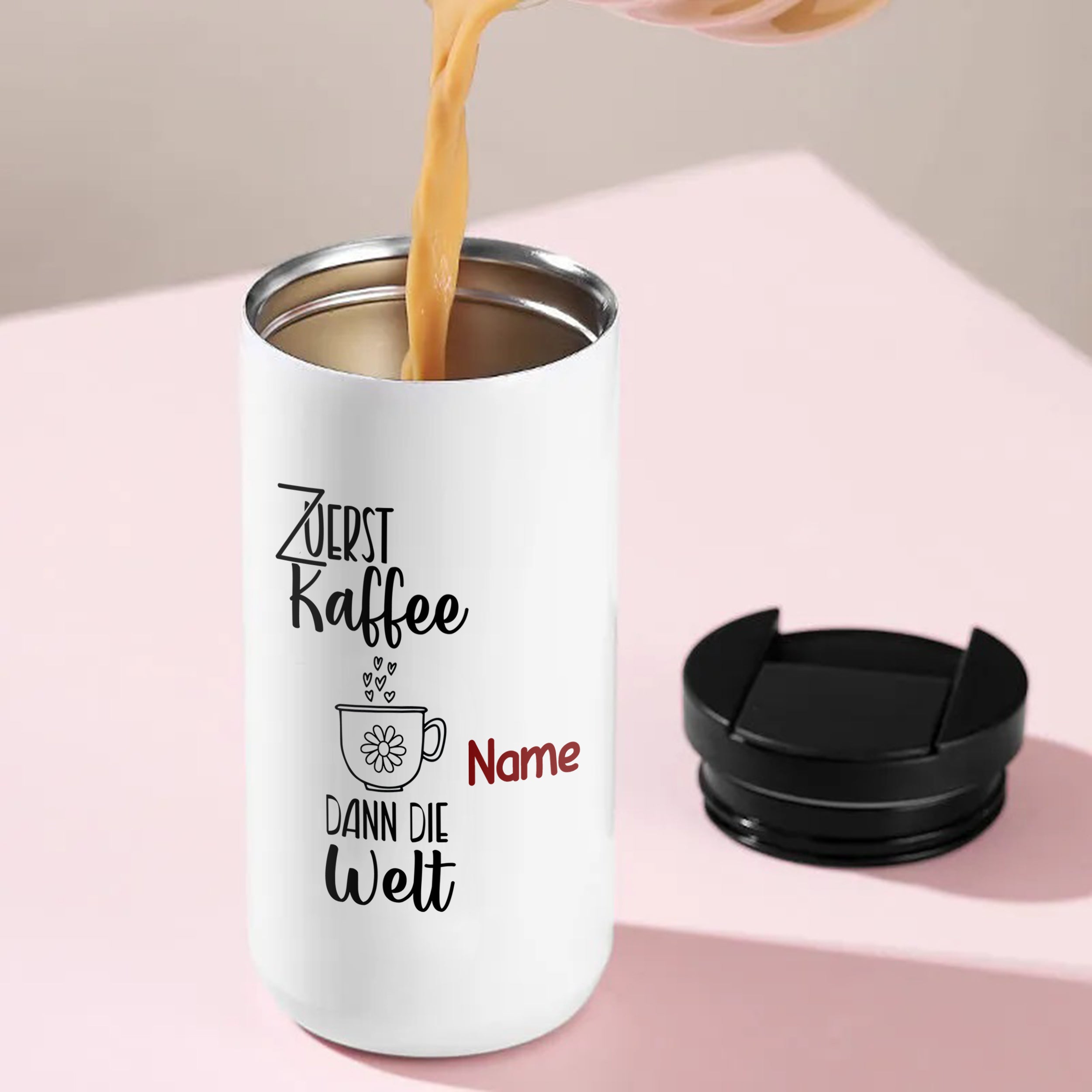Kaffeebecher Zuerst Kaffee - Dein täglicher Begleiter