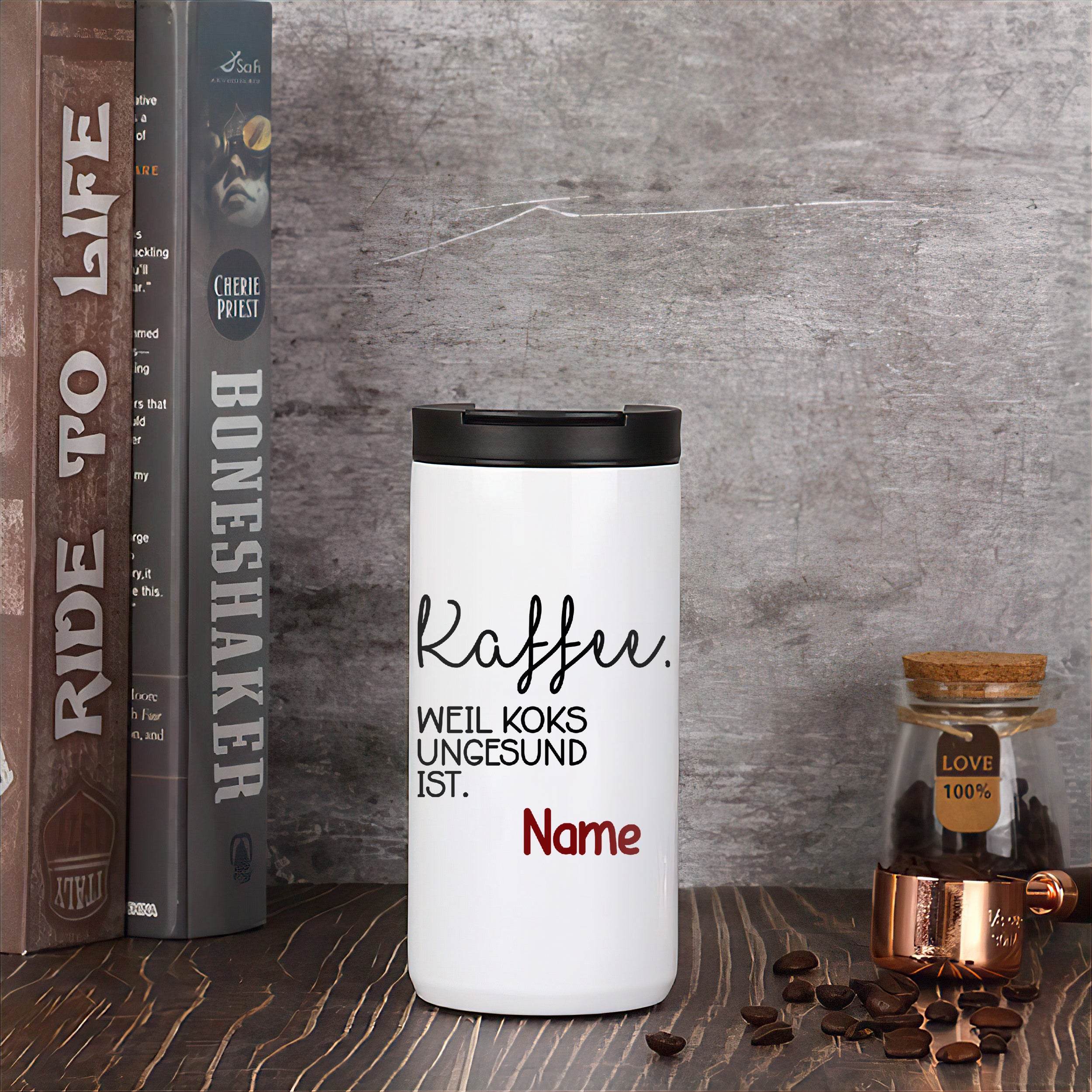 Kaffeebecher mit witzigem Spruch - Für Kaffeeliebhaber