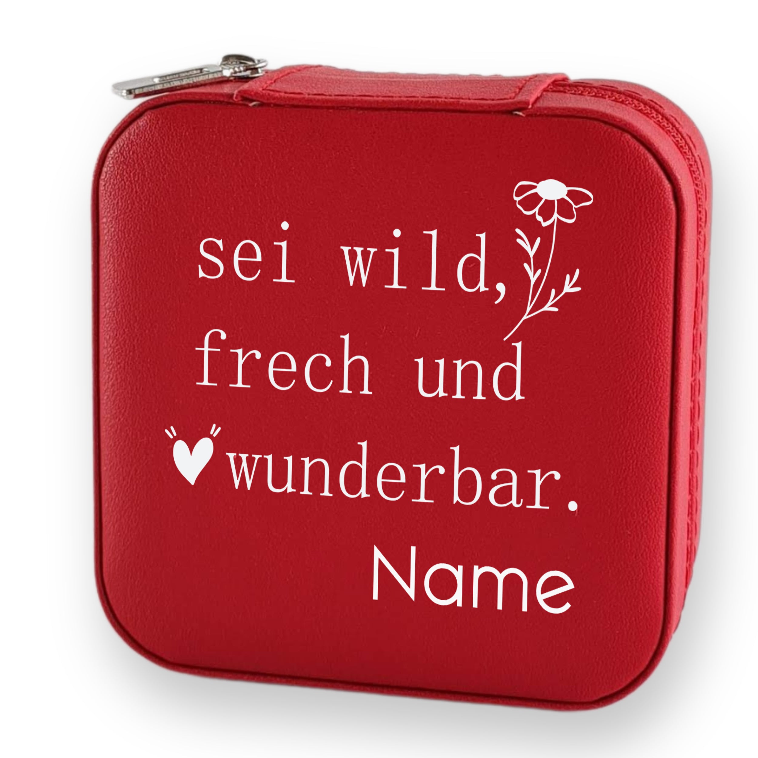 Schmuckkästchen mit blumigem Spruch - Für wilde Herzen