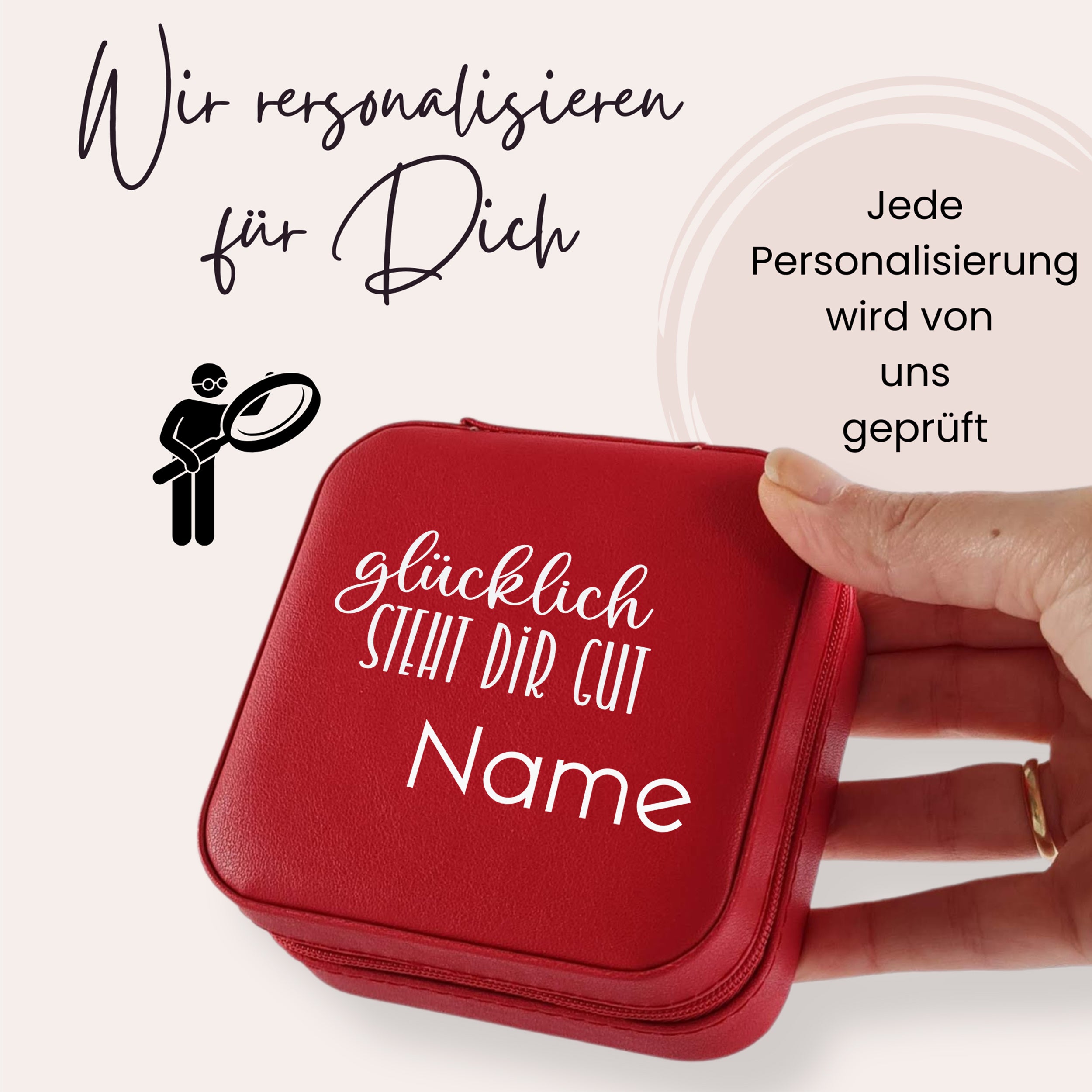 Schmuckkästchen mit persönlichem Namen - Glücksmomente für dich