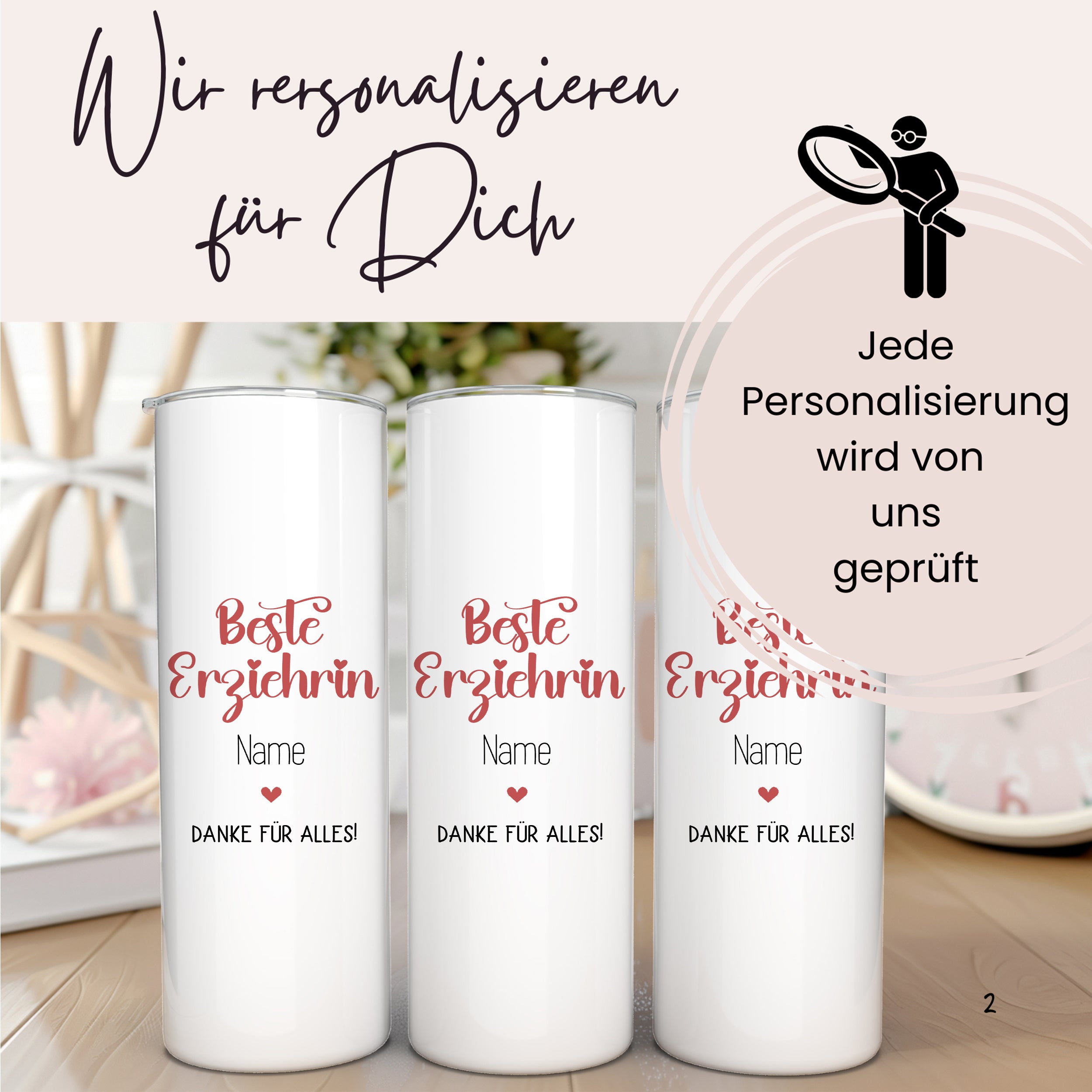 Thermobecher Beste Erzieherin - Ein Dankeschön für besondere Momente