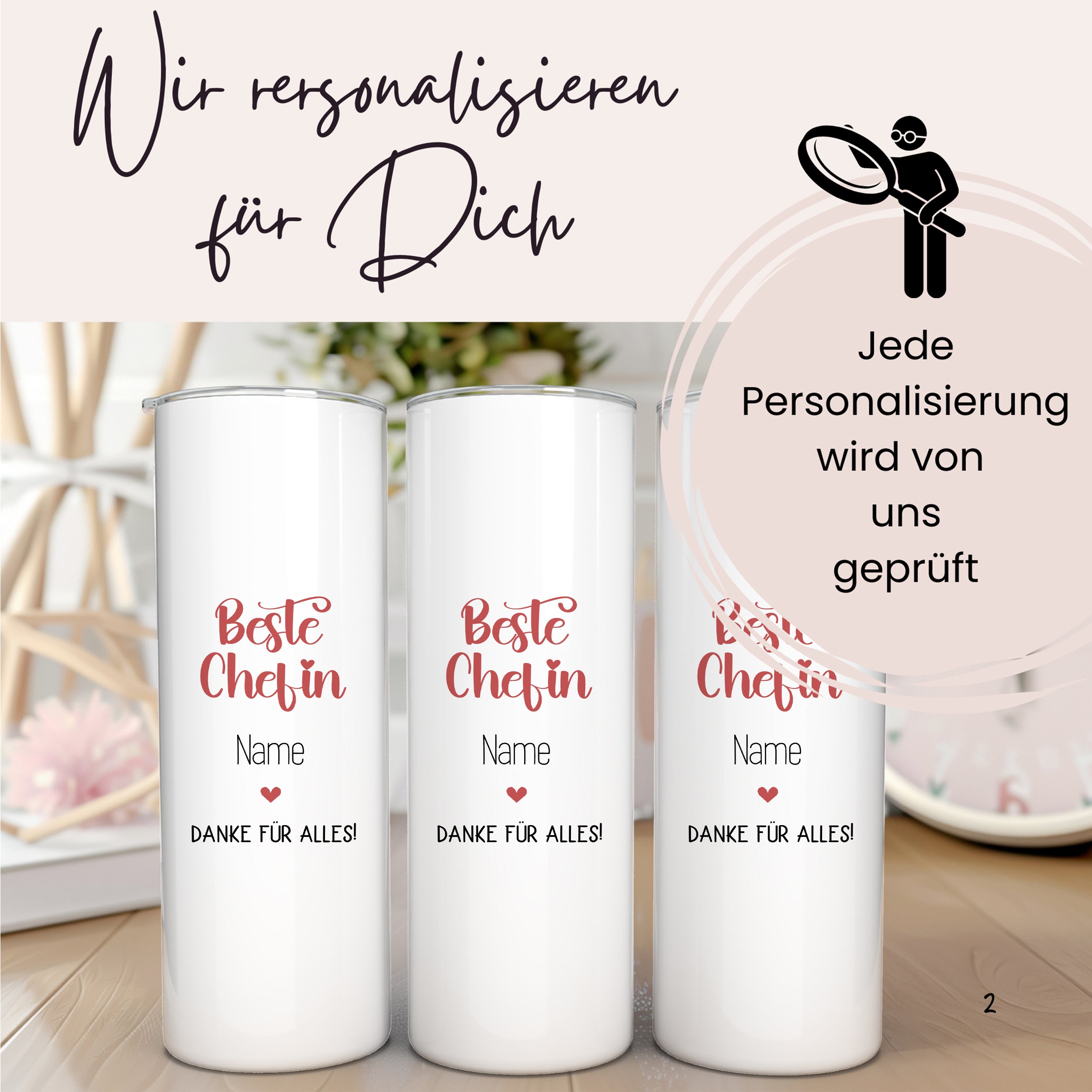 Thermobecher Beste Chefin - Wertschätzung für die Chefin