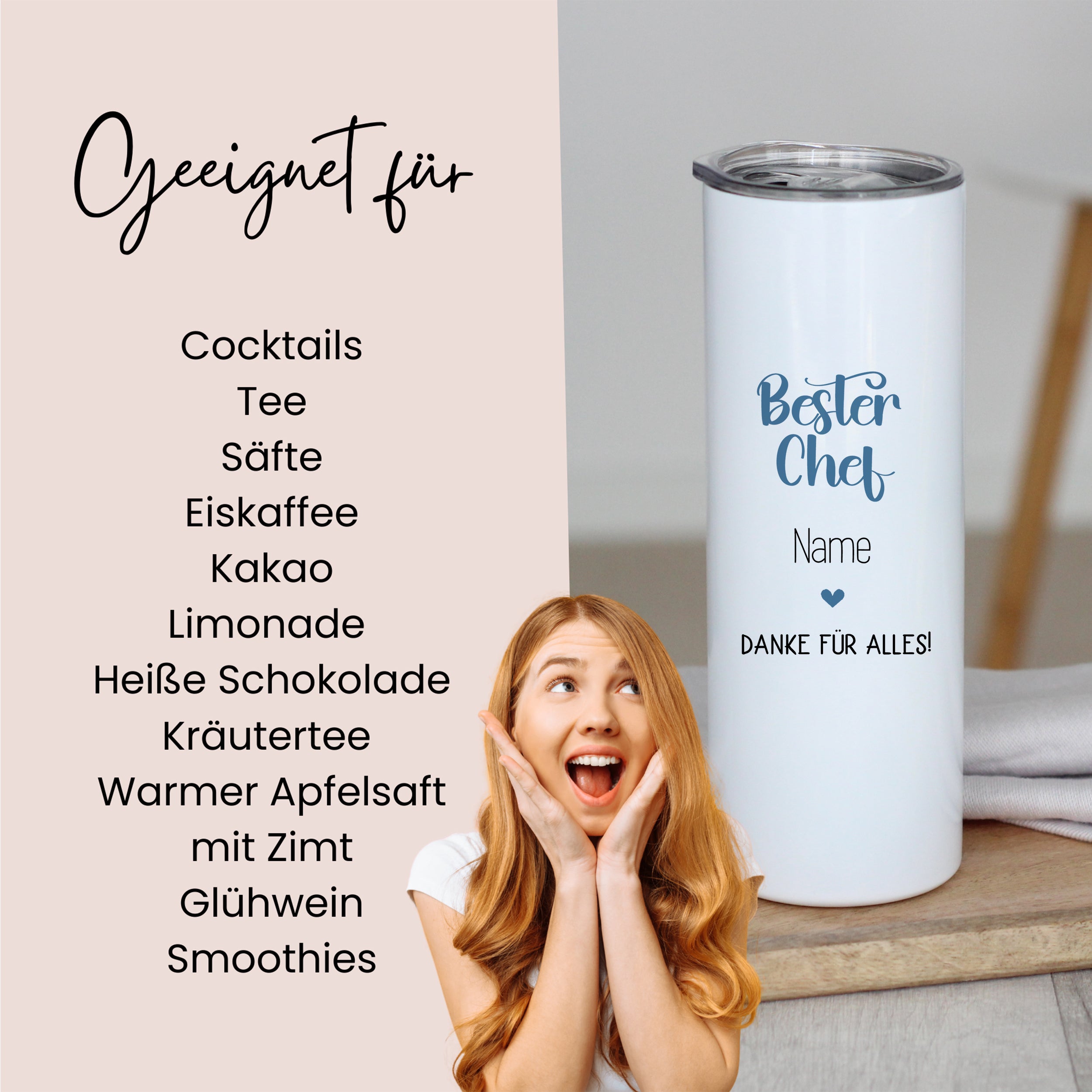 Thermobecher Bester Chef - Wertschätzung für deinen Lieblingskollegen