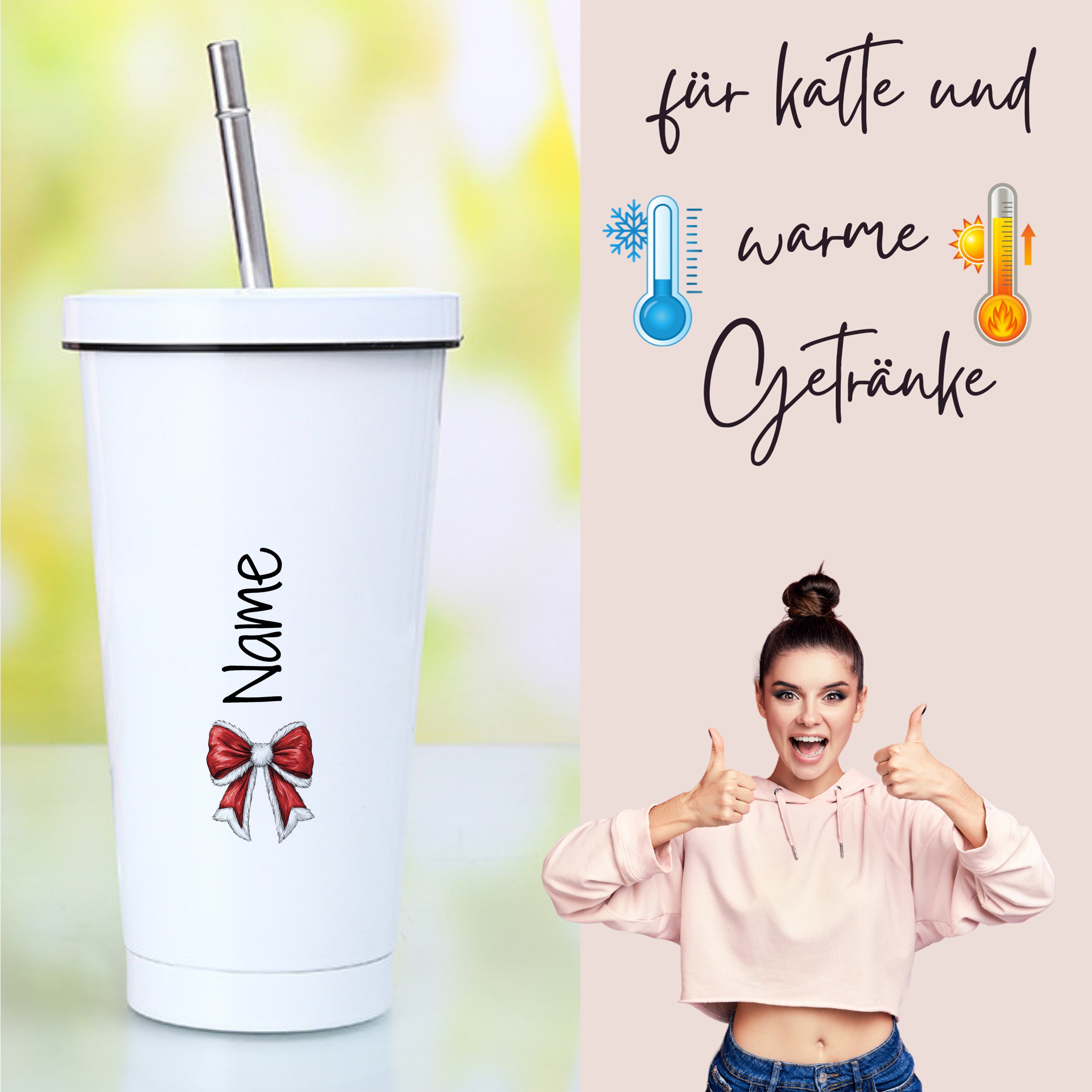 Trinkbecher mit Schleife