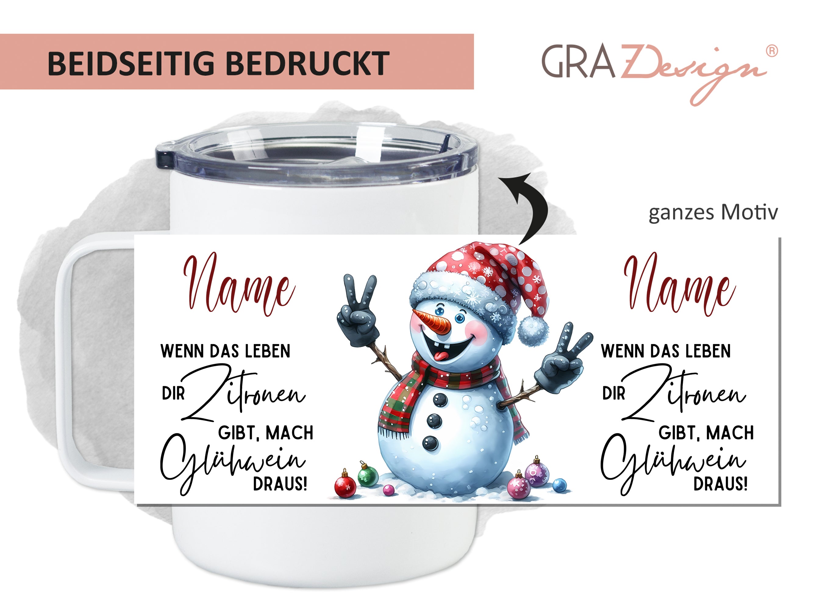 Wanderbecher mit persönlichem Spruch - Für fröhliche Auszeiten