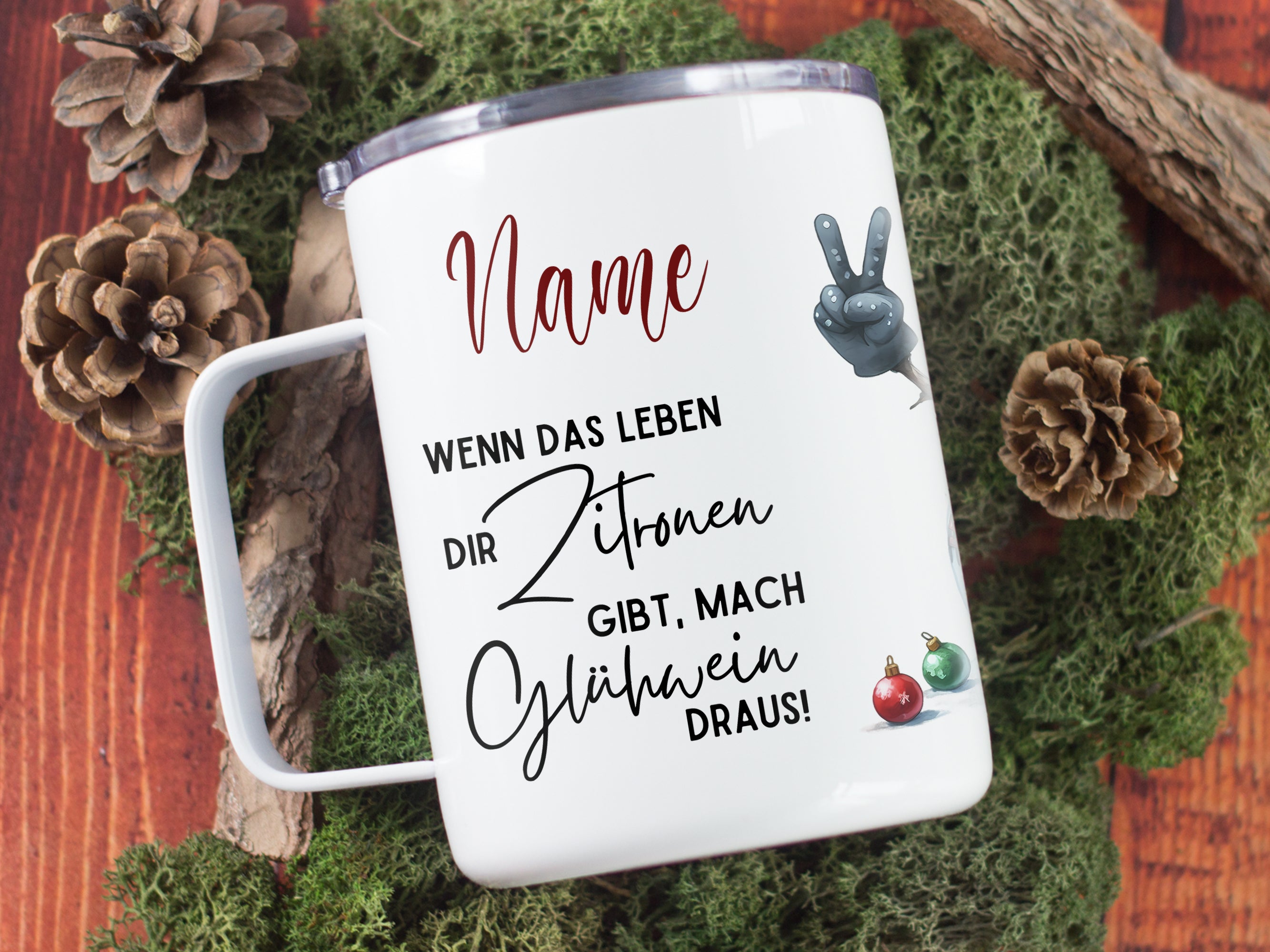 Wanderbecher mit persönlichem Spruch - Für fröhliche Auszeiten