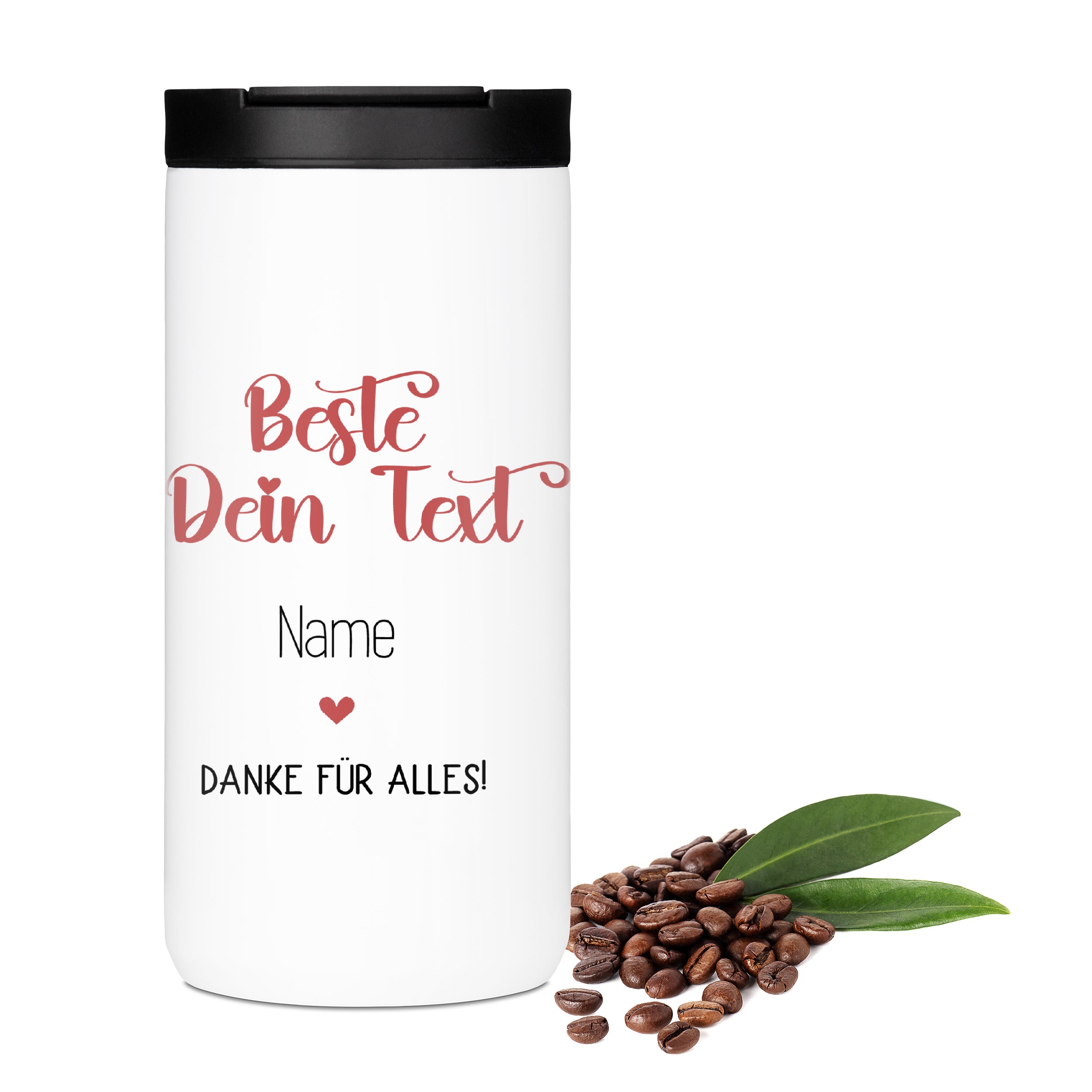 Kaffeebecher mit persönlichem Text