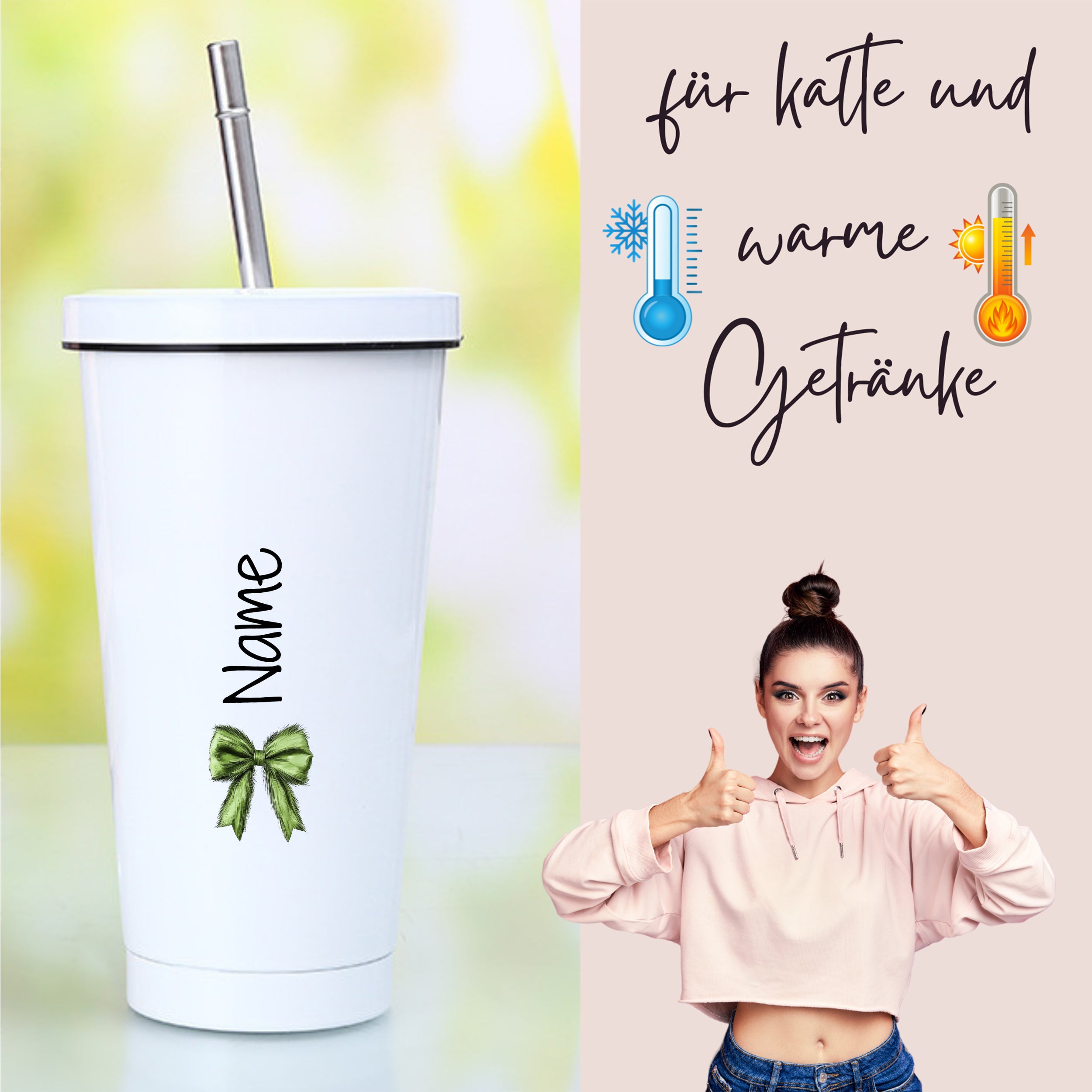 Trinkbecher mit Schleife