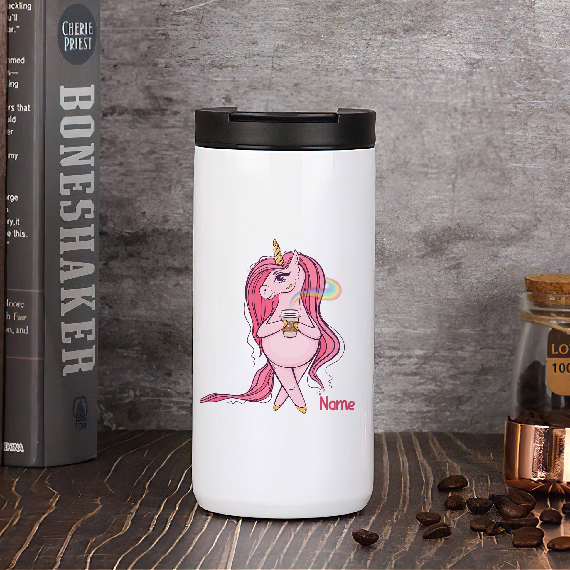 Kaffeebecher Einhorn mit Regenbogen