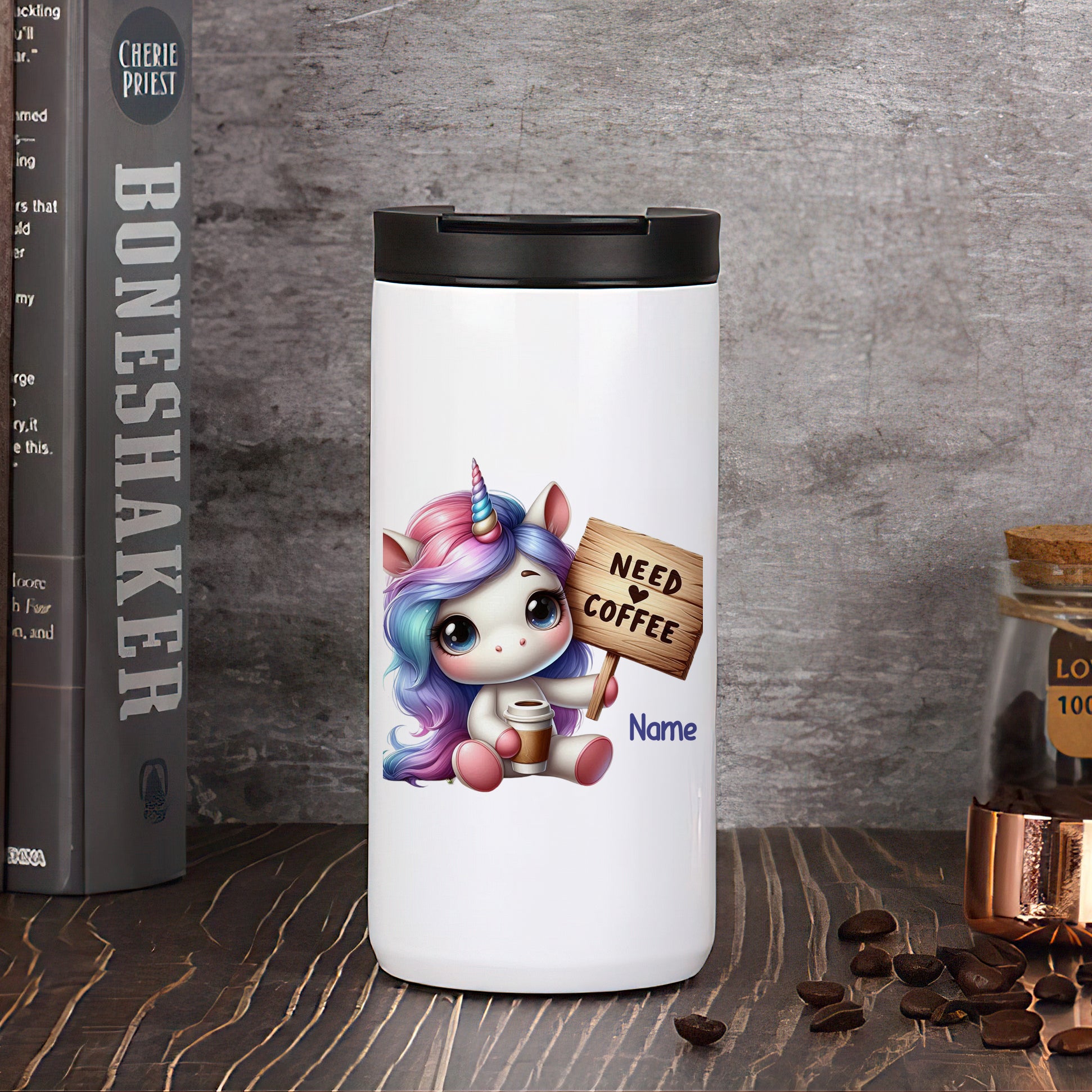 Kaffeebecher Einhorn mit Kaffeetasse