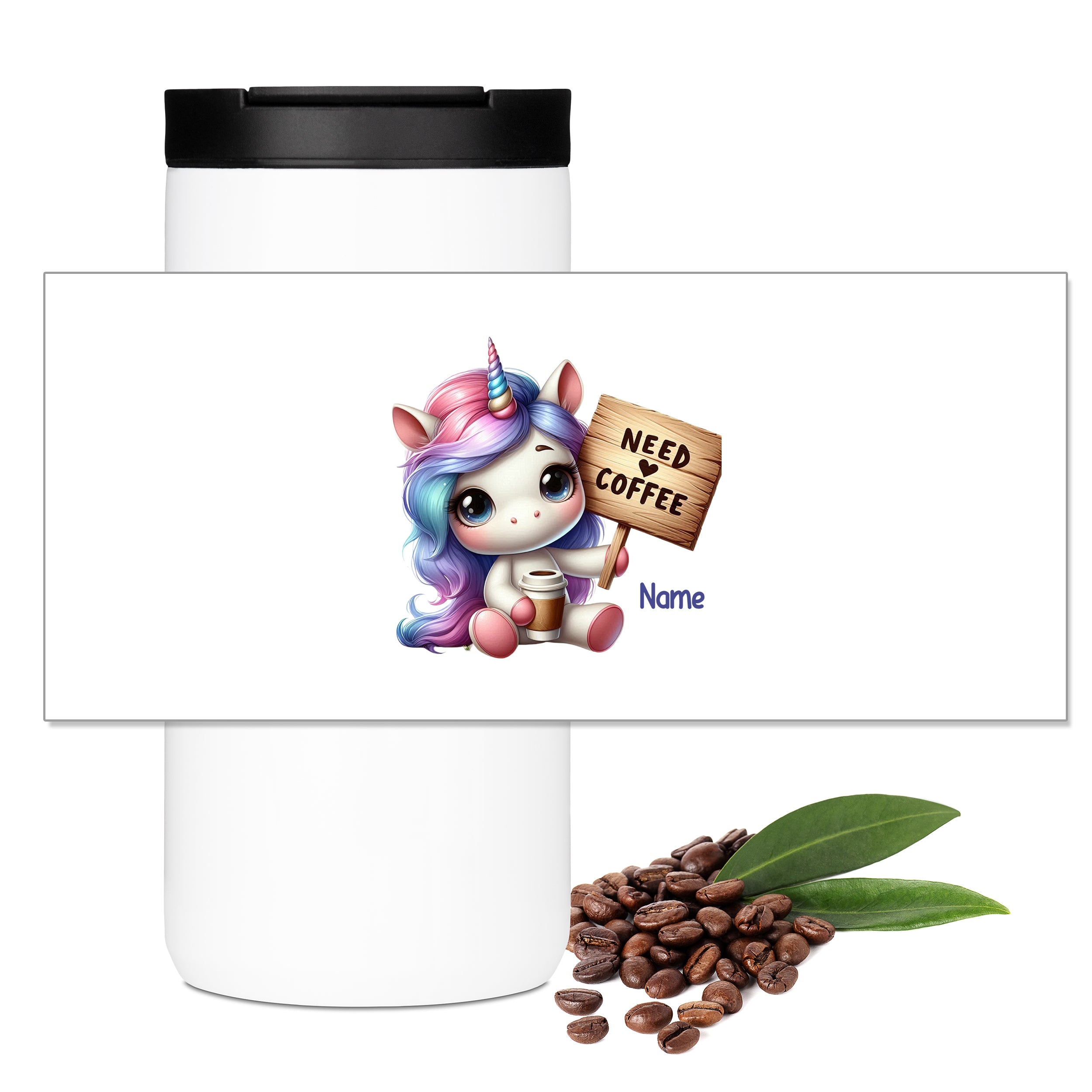 Kaffeebecher Einhorn mit Kaffeetasse