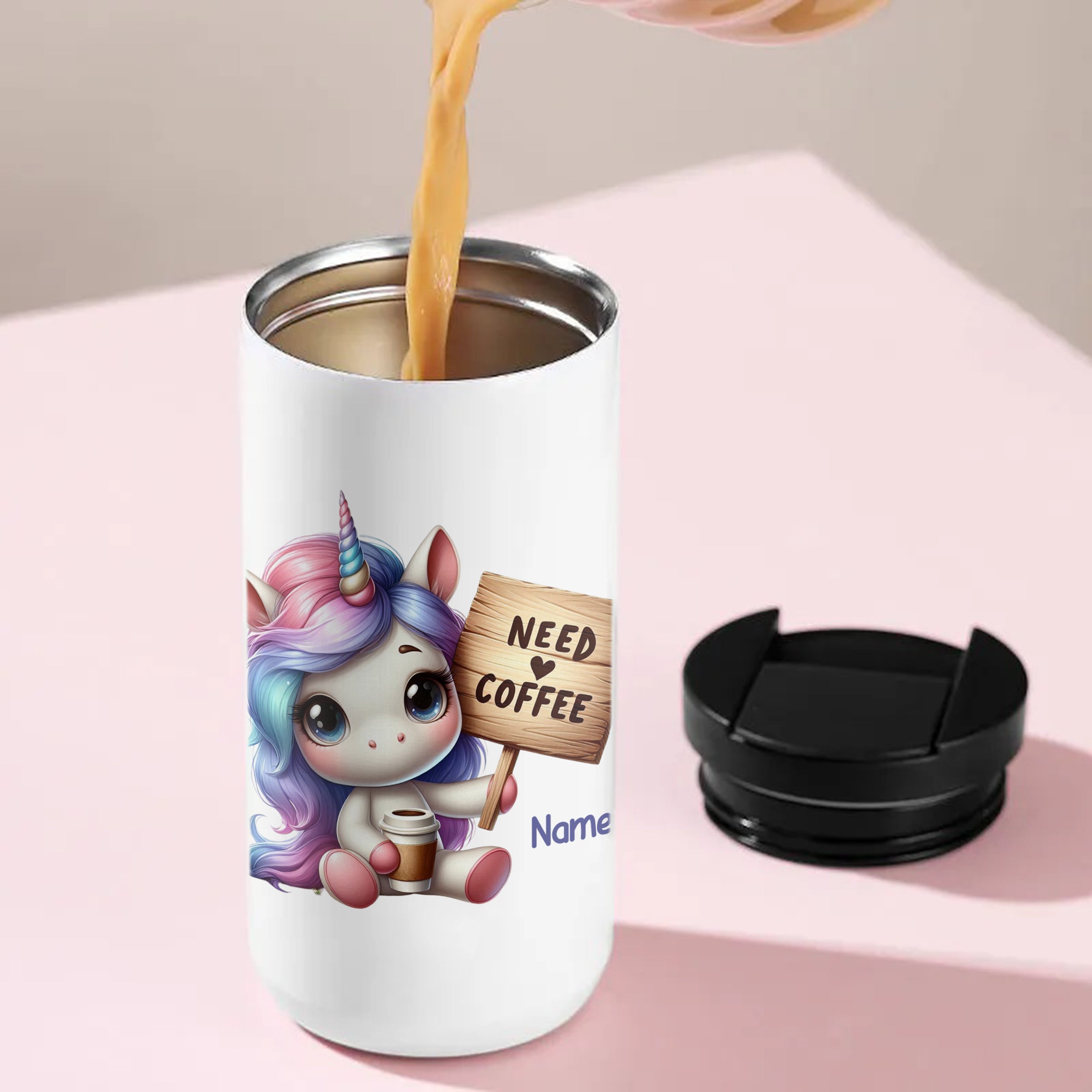 Kaffeebecher Einhorn mit Kaffeetasse