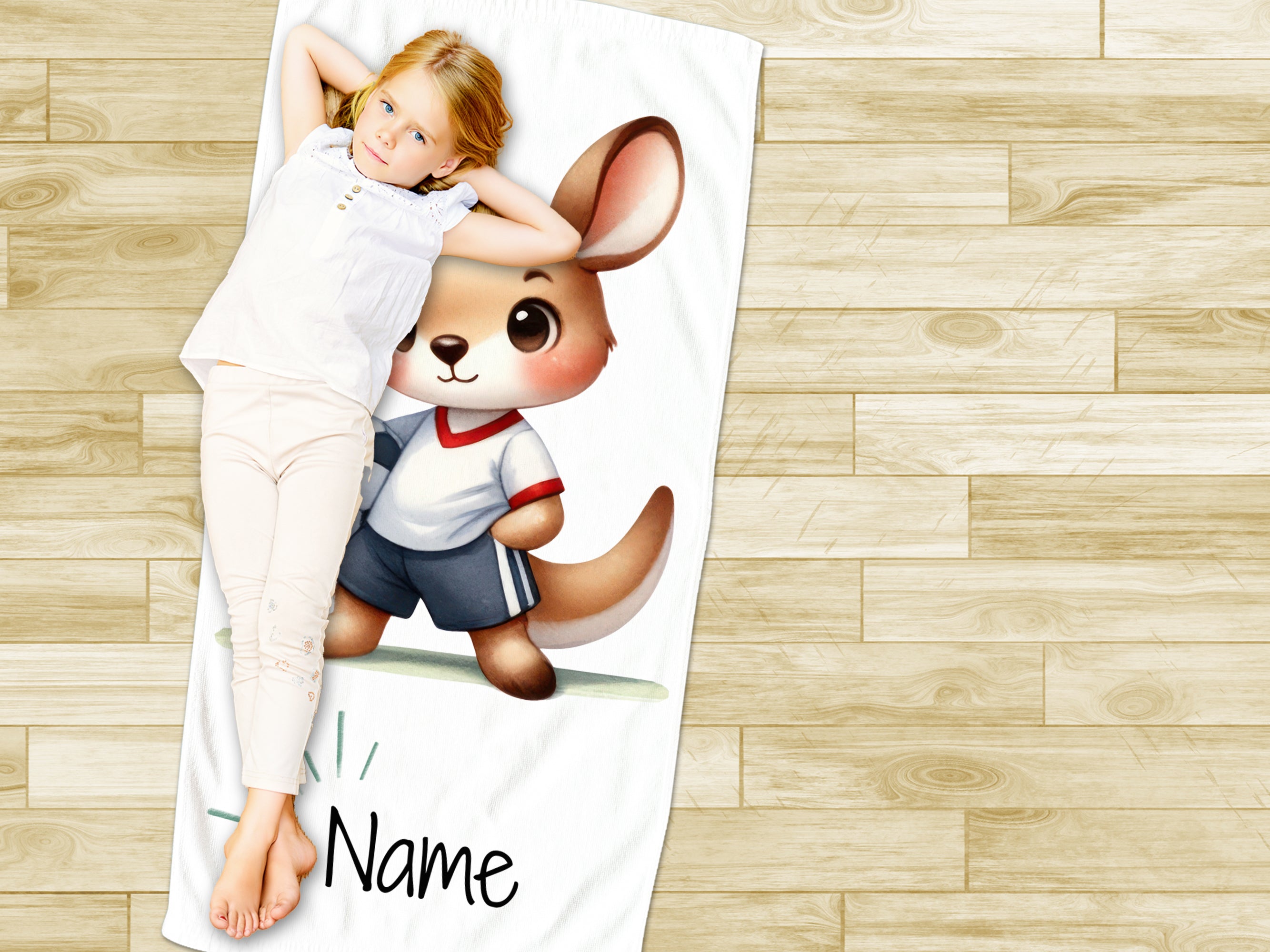 Handtuch mit Fußball-Känguru