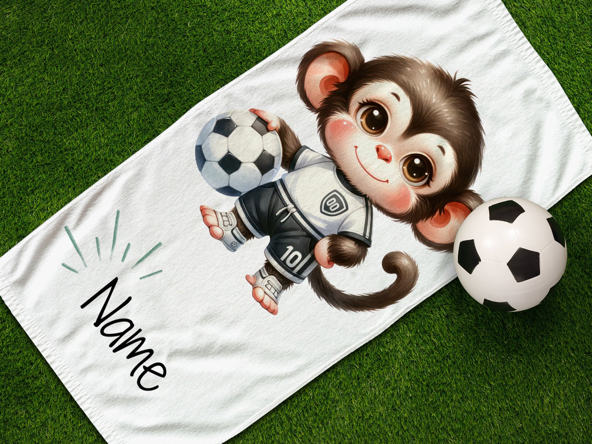 Handtuch Fussball-Monkey
