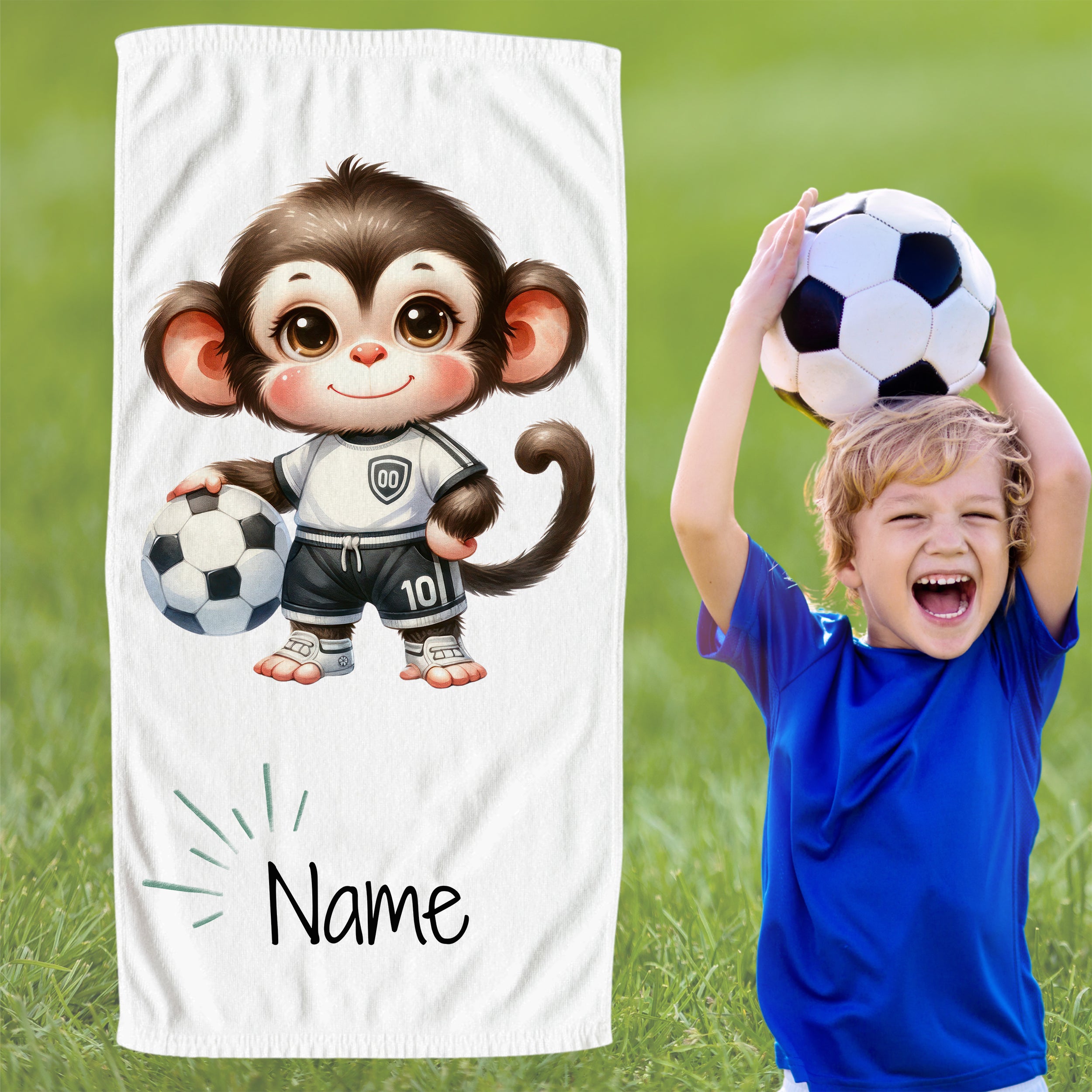 Handtuch Fussball-Monkey