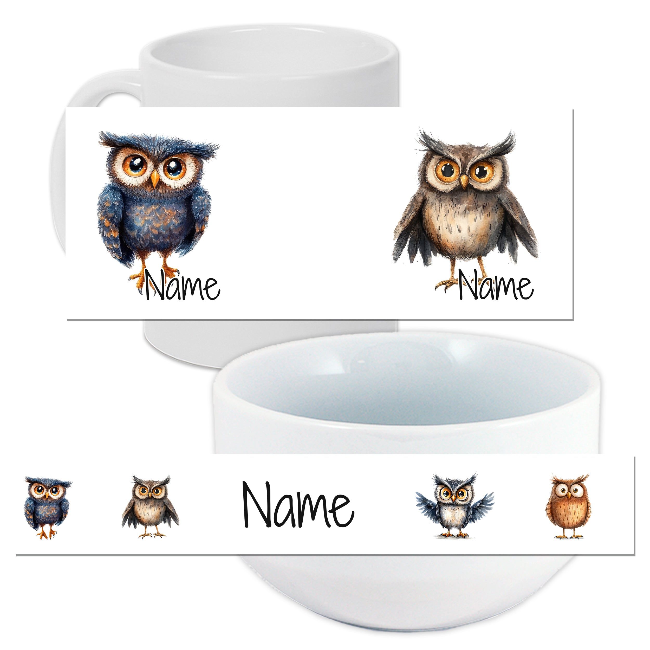 Set Müslischale mit Tasse - Frühstücksmomente mit Eule