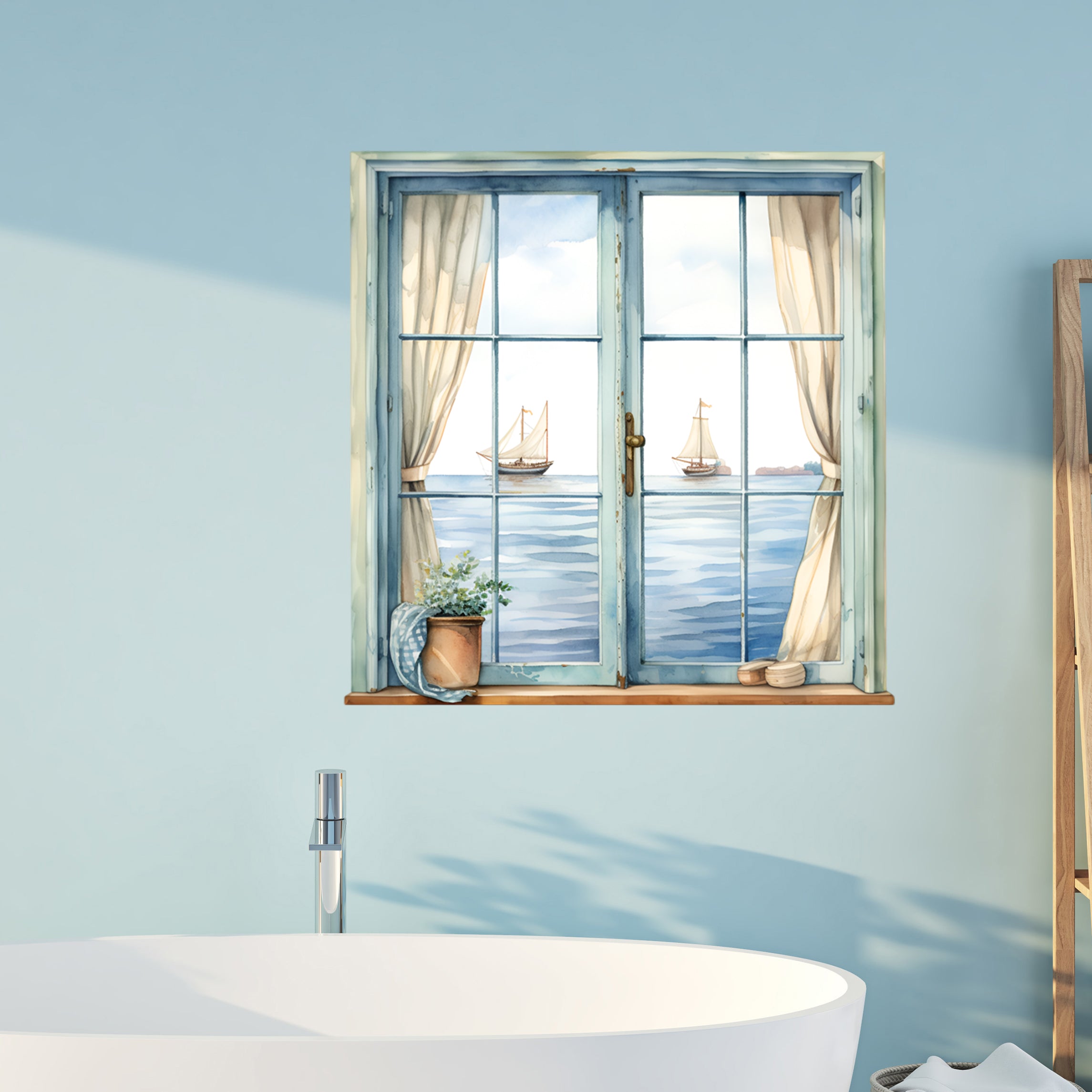 Wandtattoo Fensterblick