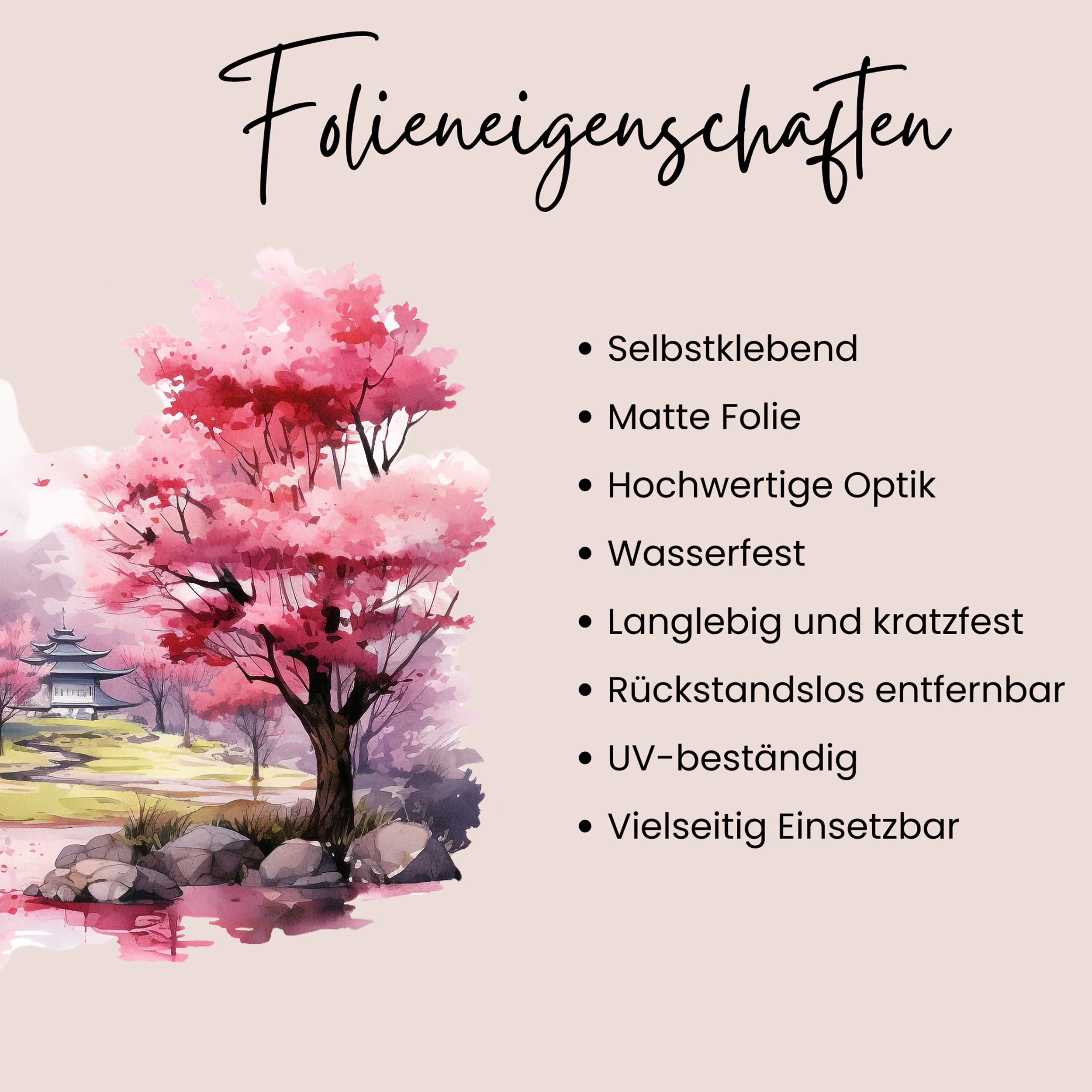 Wandtattoo Kirschblüten