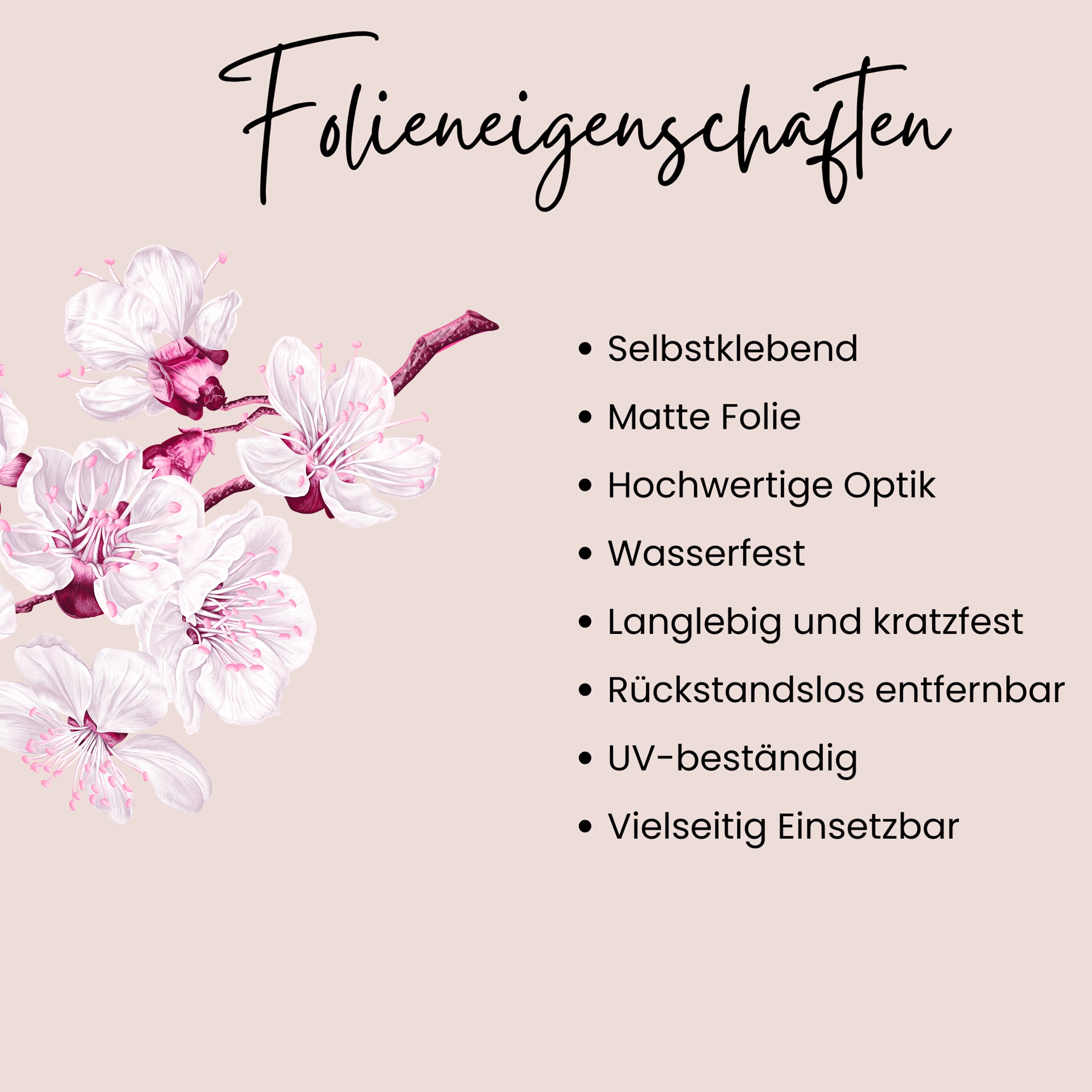 Wandtattoo Kirschblüten